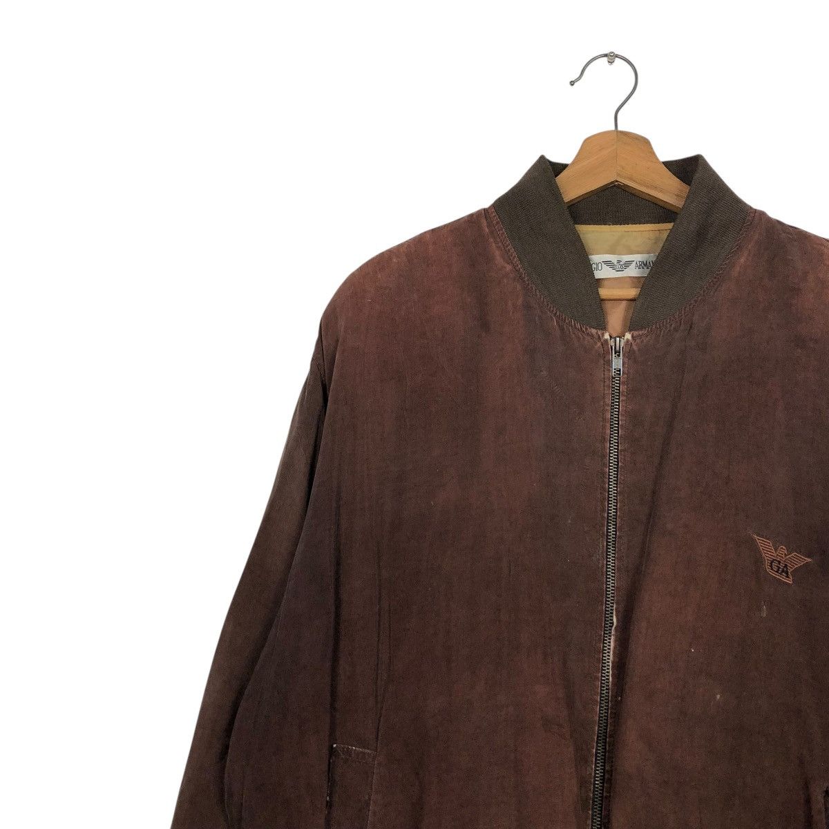 Giorgio Armani 🔥VINTAGE BOMBER JACKET GIRGIO ARMANI BIG LOGO EMBROIDERY Size US M / EU 48-50 / 2 - 9 Thumbnail