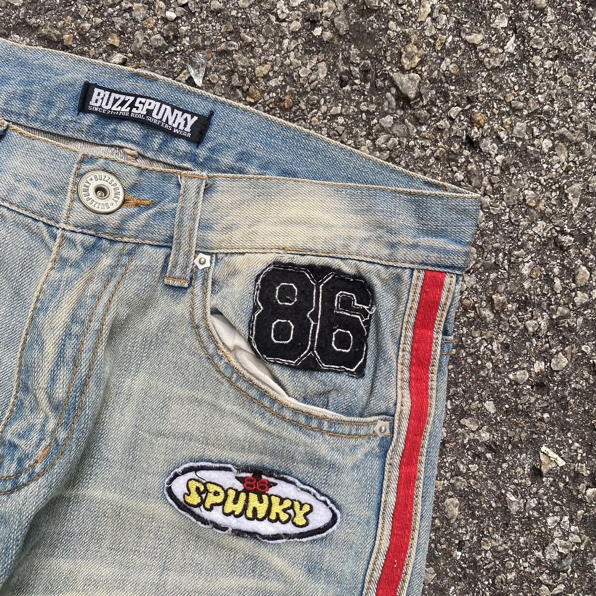 Hysteric Glamour Buzz Spunky Patched Distressed Faded Denim Jeans Size US 30 / EU 46 - 4 Thumbnail