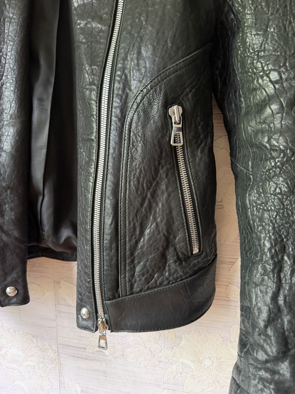 Balmain × H&M Balmain x H&M AW15 Double-Zipper Biker Leather Jacket Size US S / EU 44-46 / 1 - 5 Thumbnail