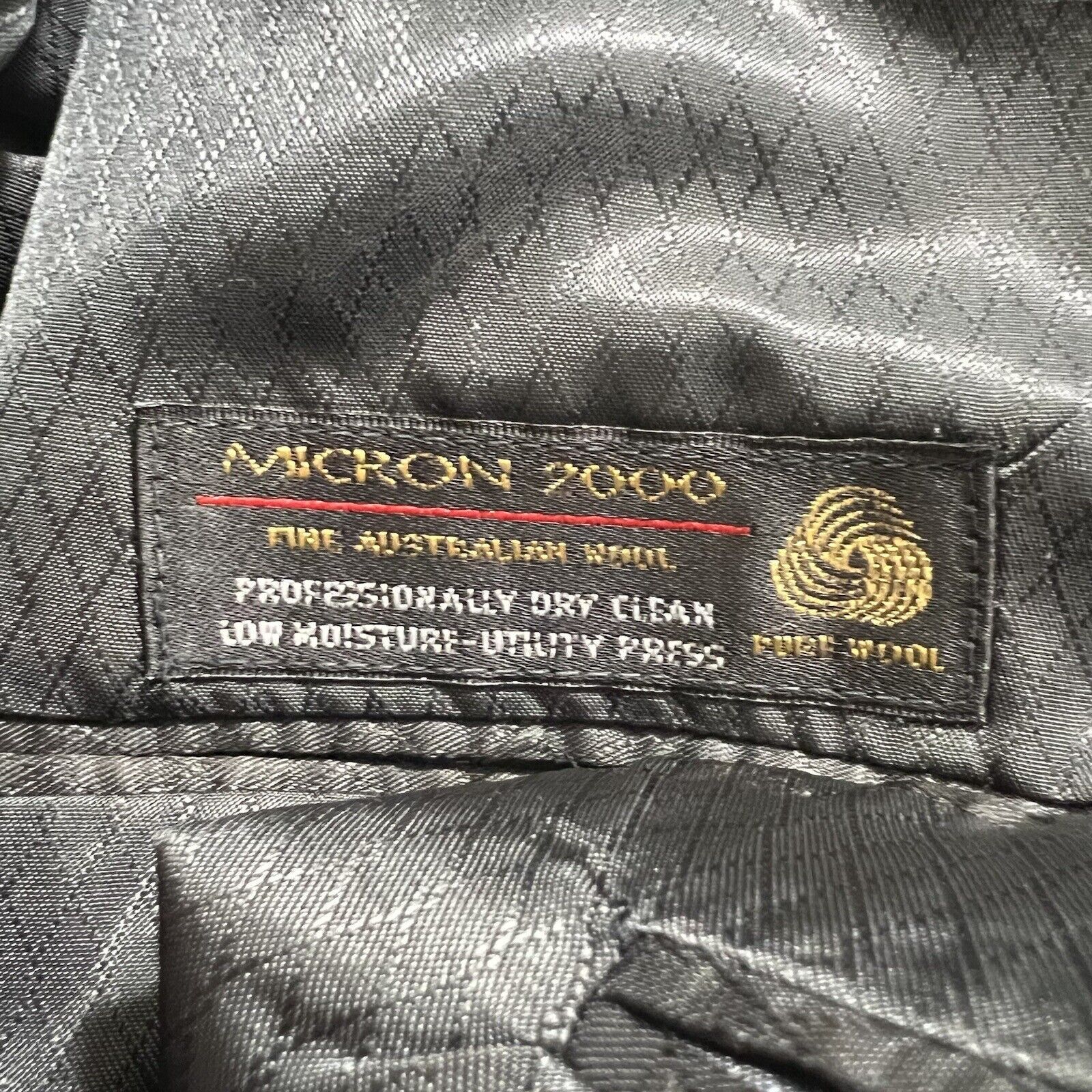Hart Schaffner & Marx 44R Wool Micron 2000 Black Suit Jacket