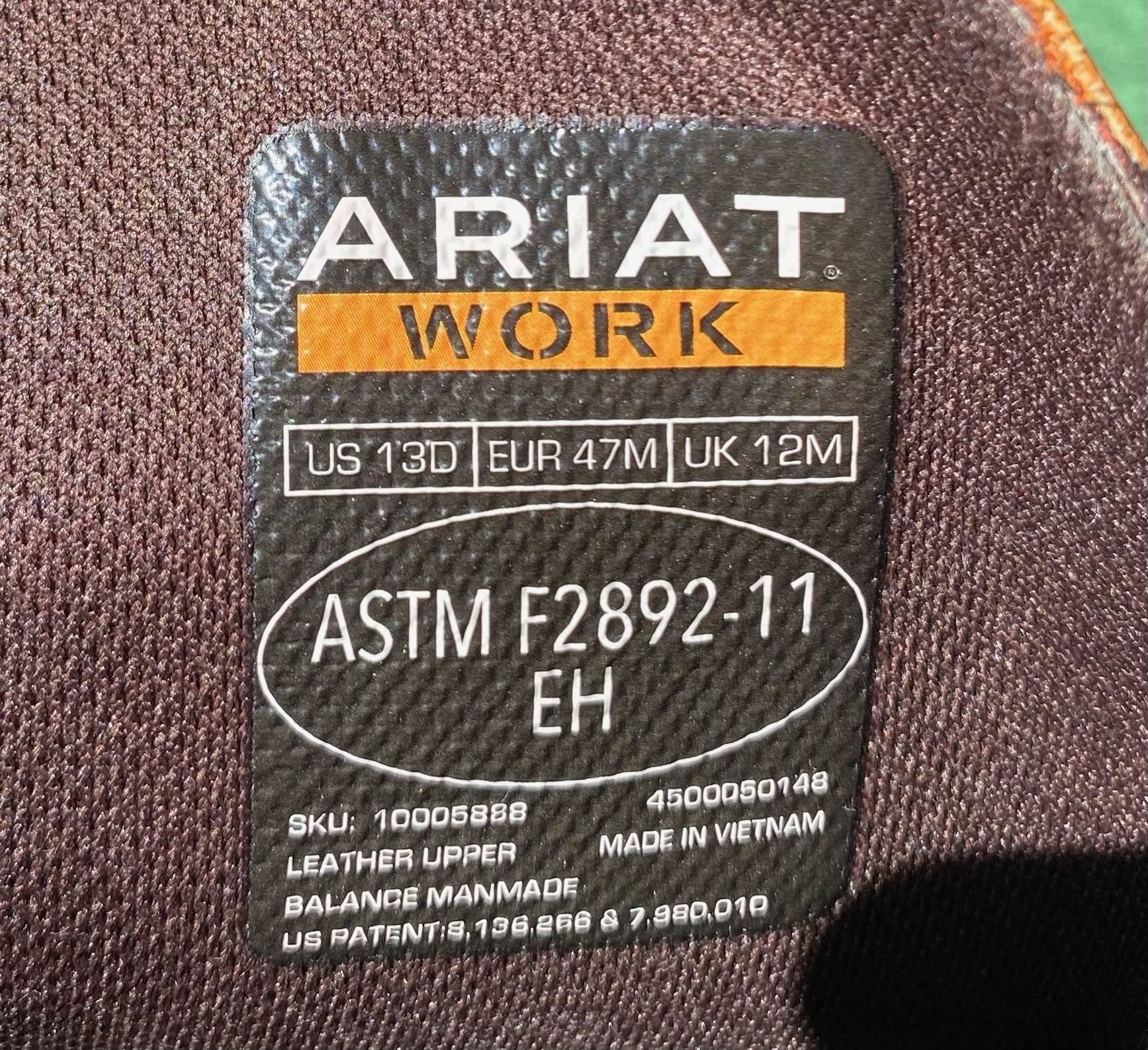 Ariat Ariat Workhog Leather Square Soft Toe Western Work Boots 13D Size US 13 / EU 46 - 3 Thumbnail