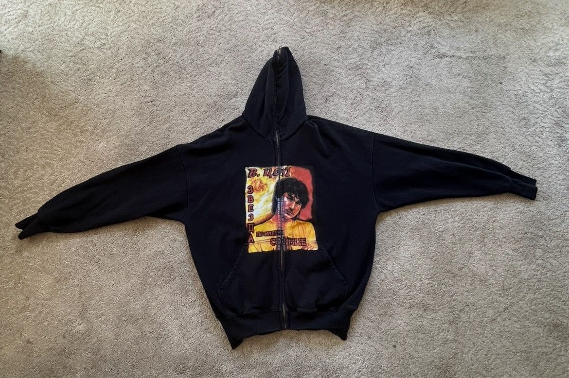 VETEMENTS RUSSIAN IDOL 2019 パーカー ブラック SS19 Vetements 'Russian Idol' Gimp Full-Zip Runway Black