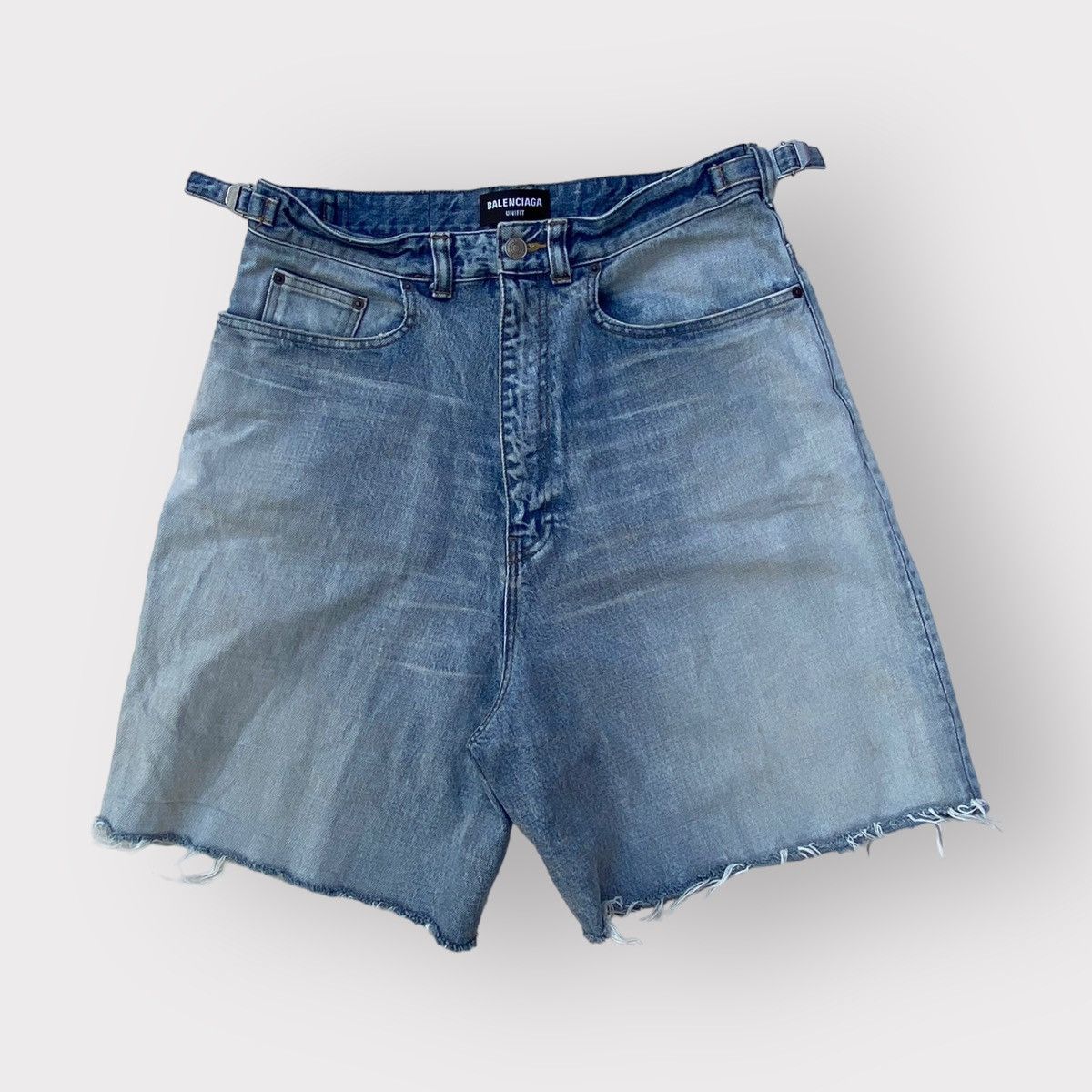 Pre-owned Balenciaga Blue Skater Jorts Shorts