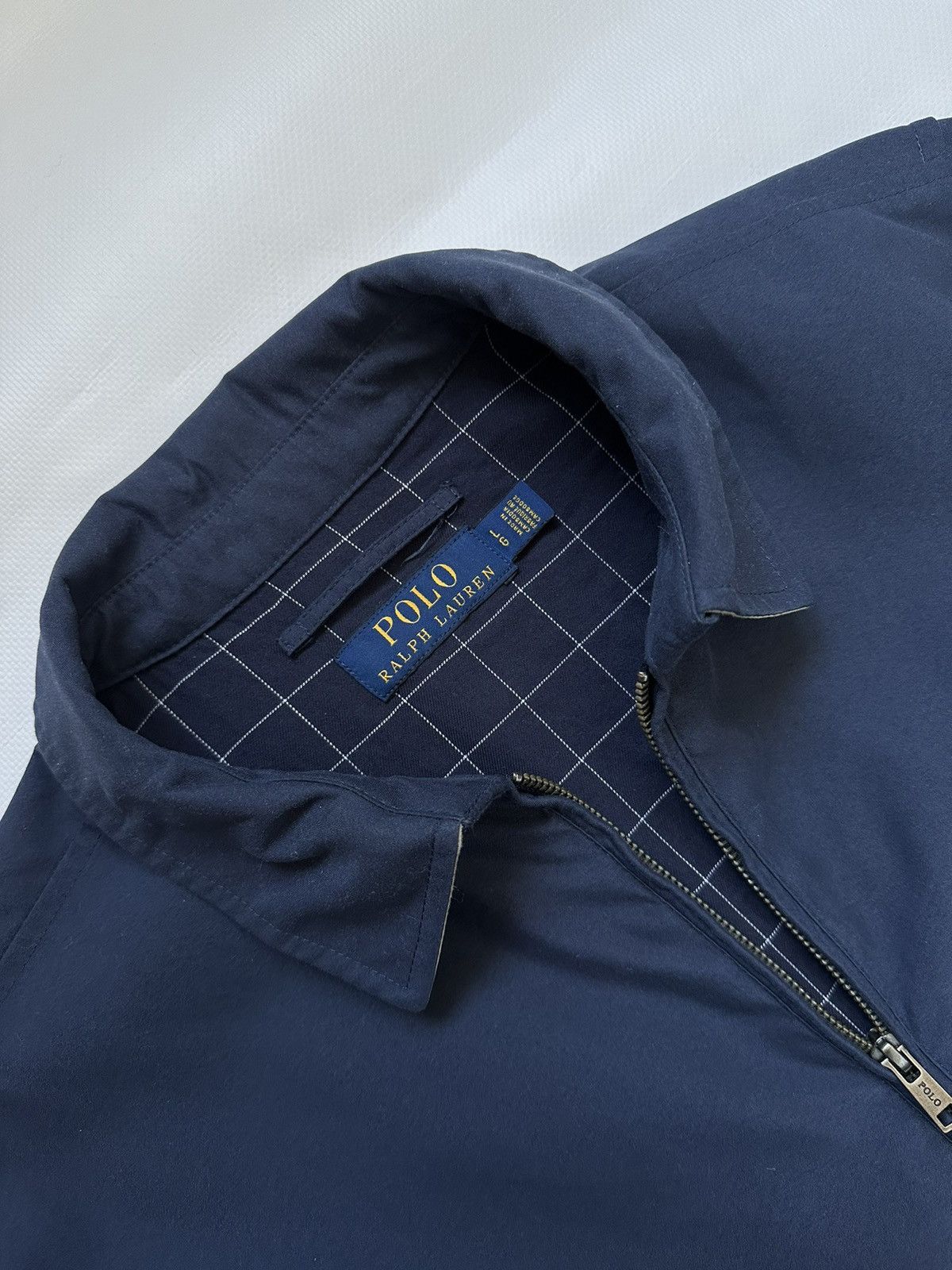 Polo Ralph Lauren Vintage Polo Ralph Lauren Blue Harrington Jacket Men's L Size US L / EU 52-54 / 3 - 7 Thumbnail