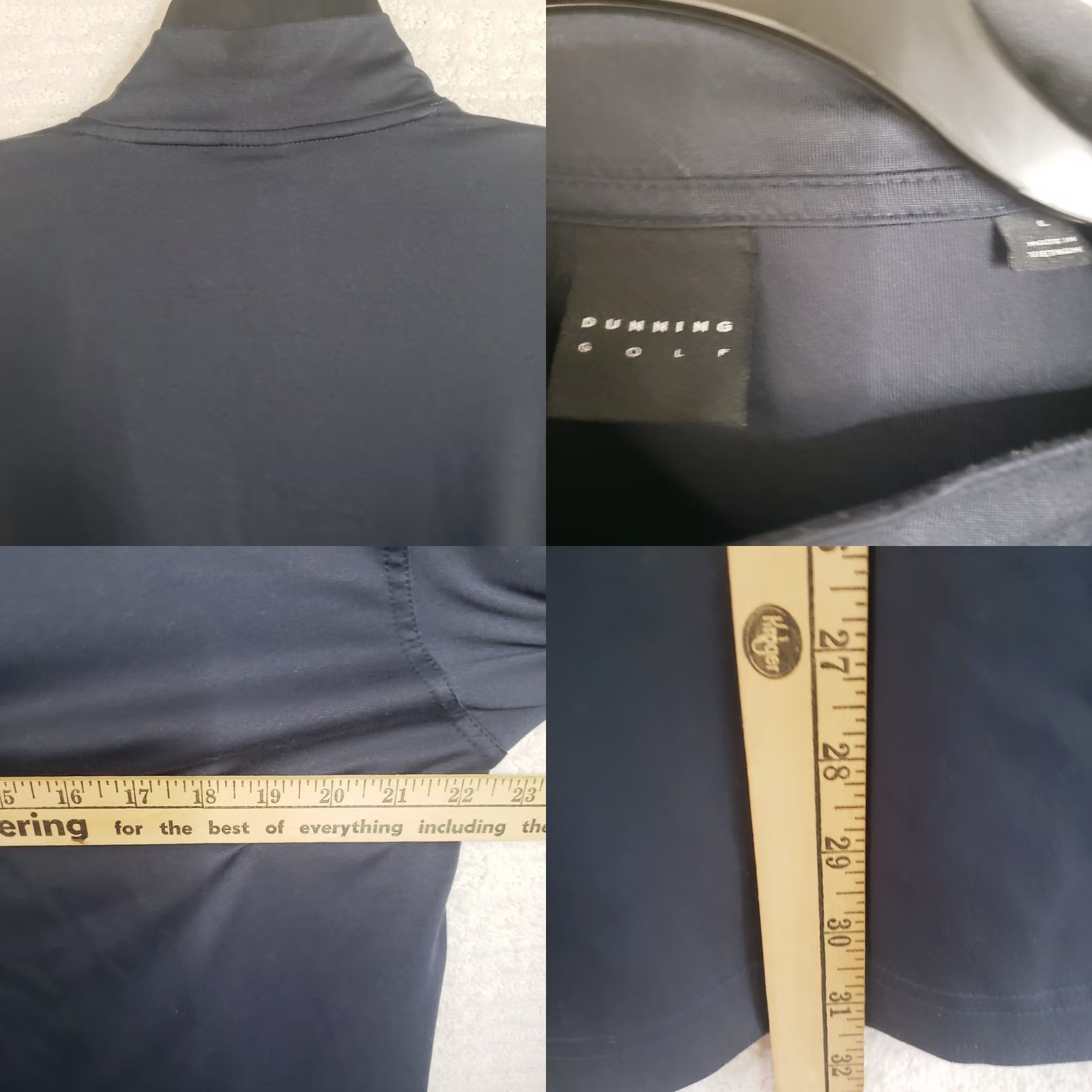 Vintage Dunning Golf Pullover Shirt Mens Size L Black Long Sleeve Mock Neck Zip Activewear Casual Regular Fit Size US L / EU 52-54 / 3 - 8 Thumbnail
