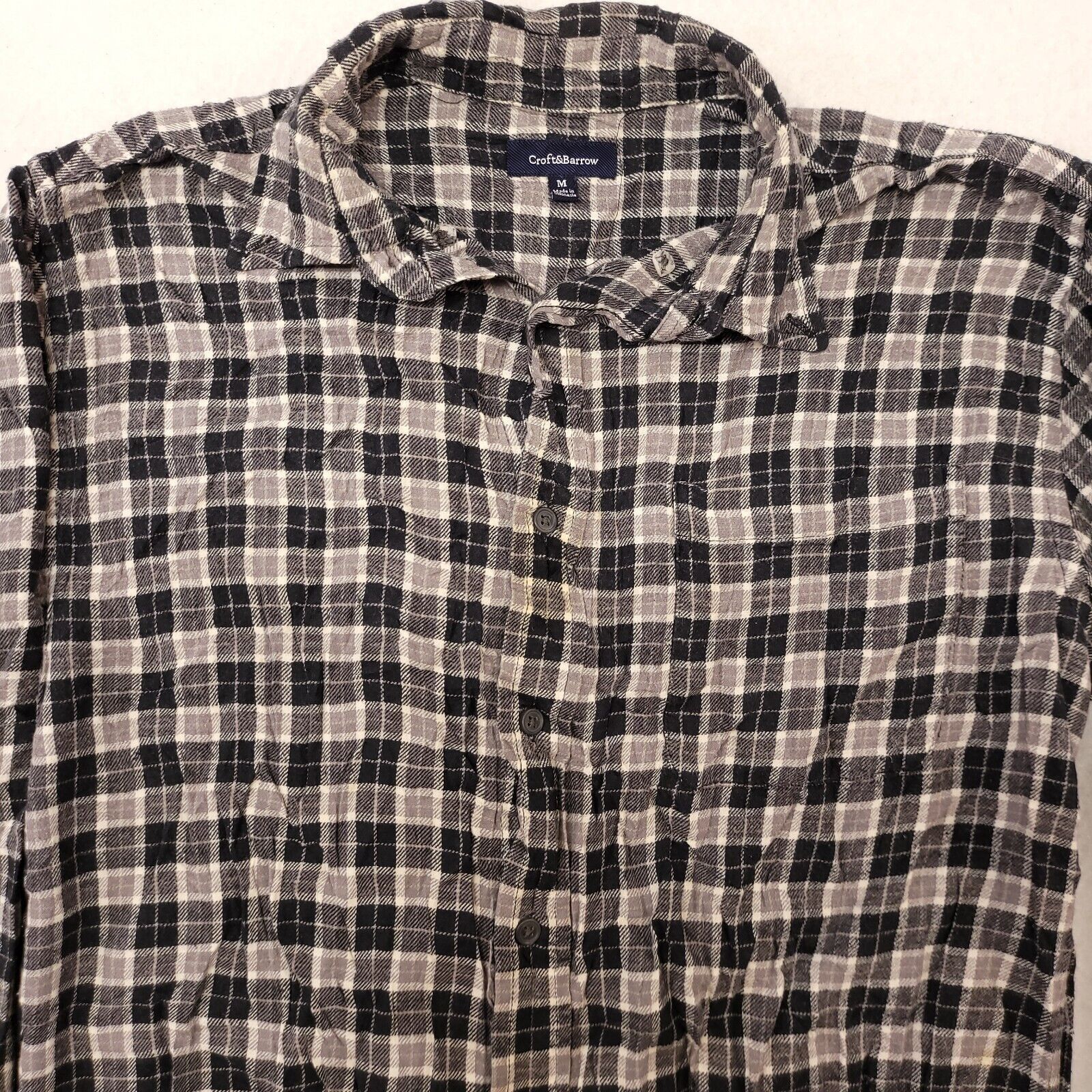 Croft & Barrow Croft & Barrow Tartan Flannel Shirt Mens Size Medium M Black Size US M / EU 48-50 / 2 - 1 Thumbnail