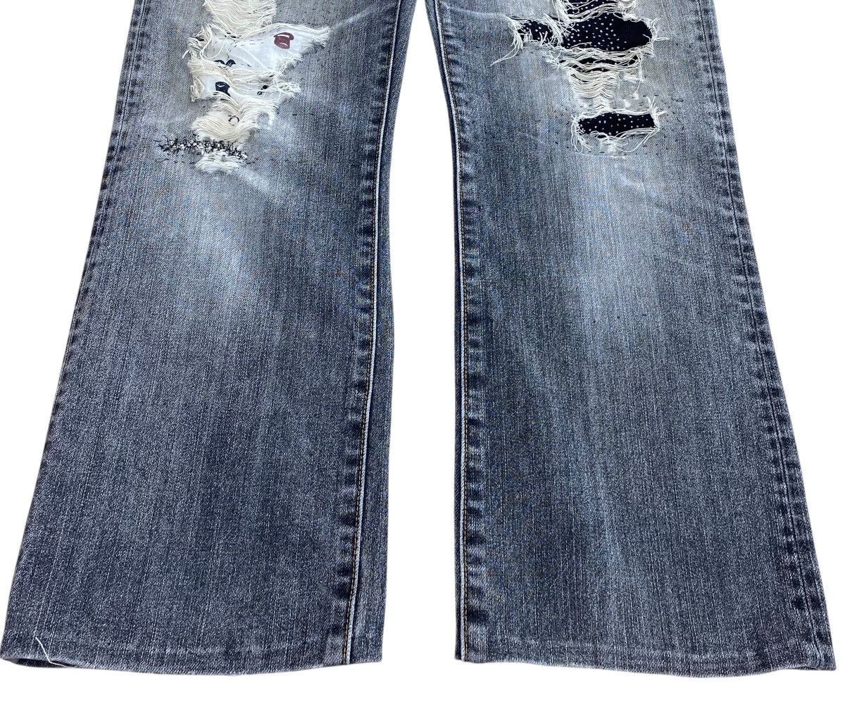 Gap Gap Distressed Ripped With Patchwork Style Flare Jeans Size US 30 / EU 46 - 5 Thumbnail