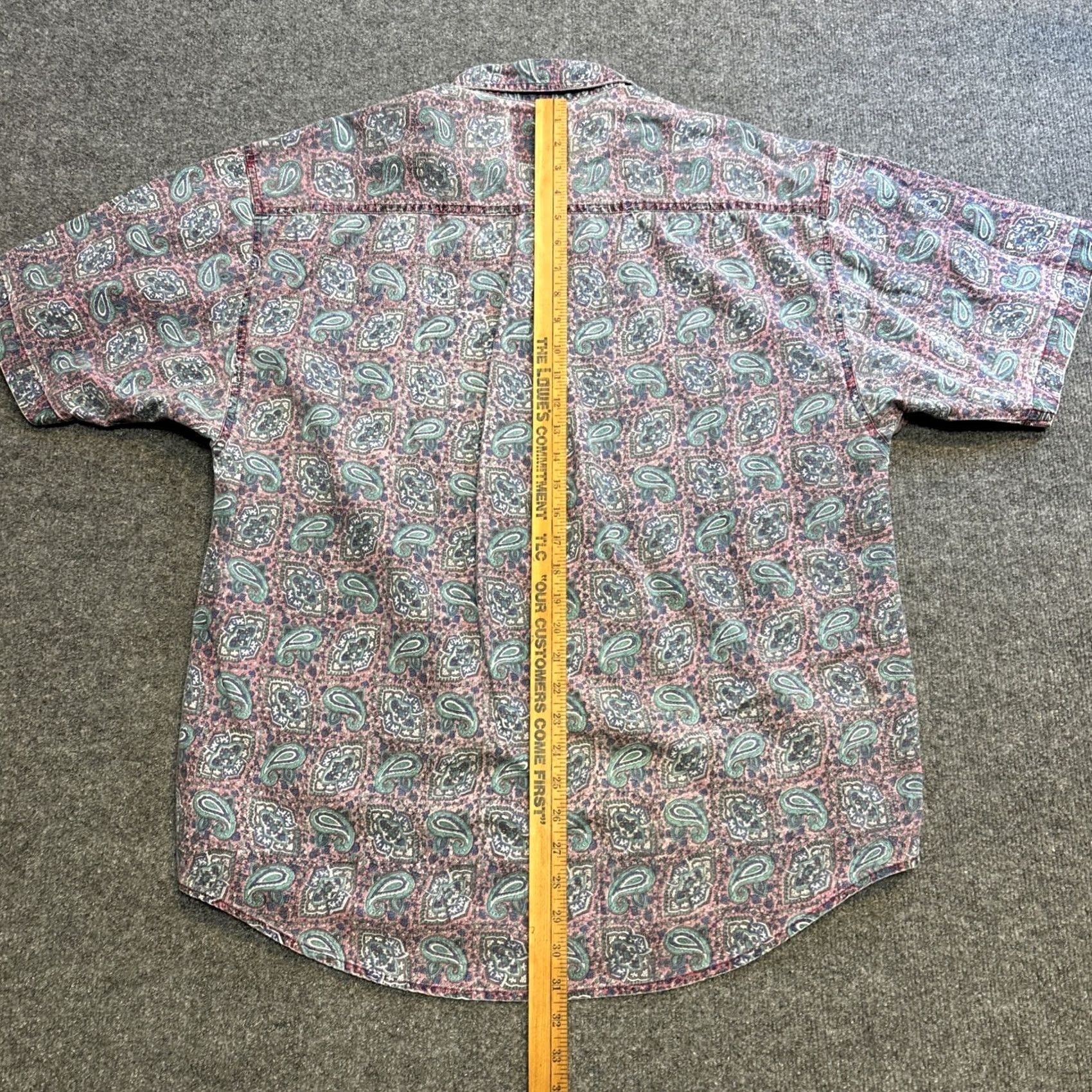 Vintage VINTAGE Santana Button-Up Shirt Paisley Short Sleeve Blue White Mens XL Size US XL / EU 56 / 4 - 6 Thumbnail
