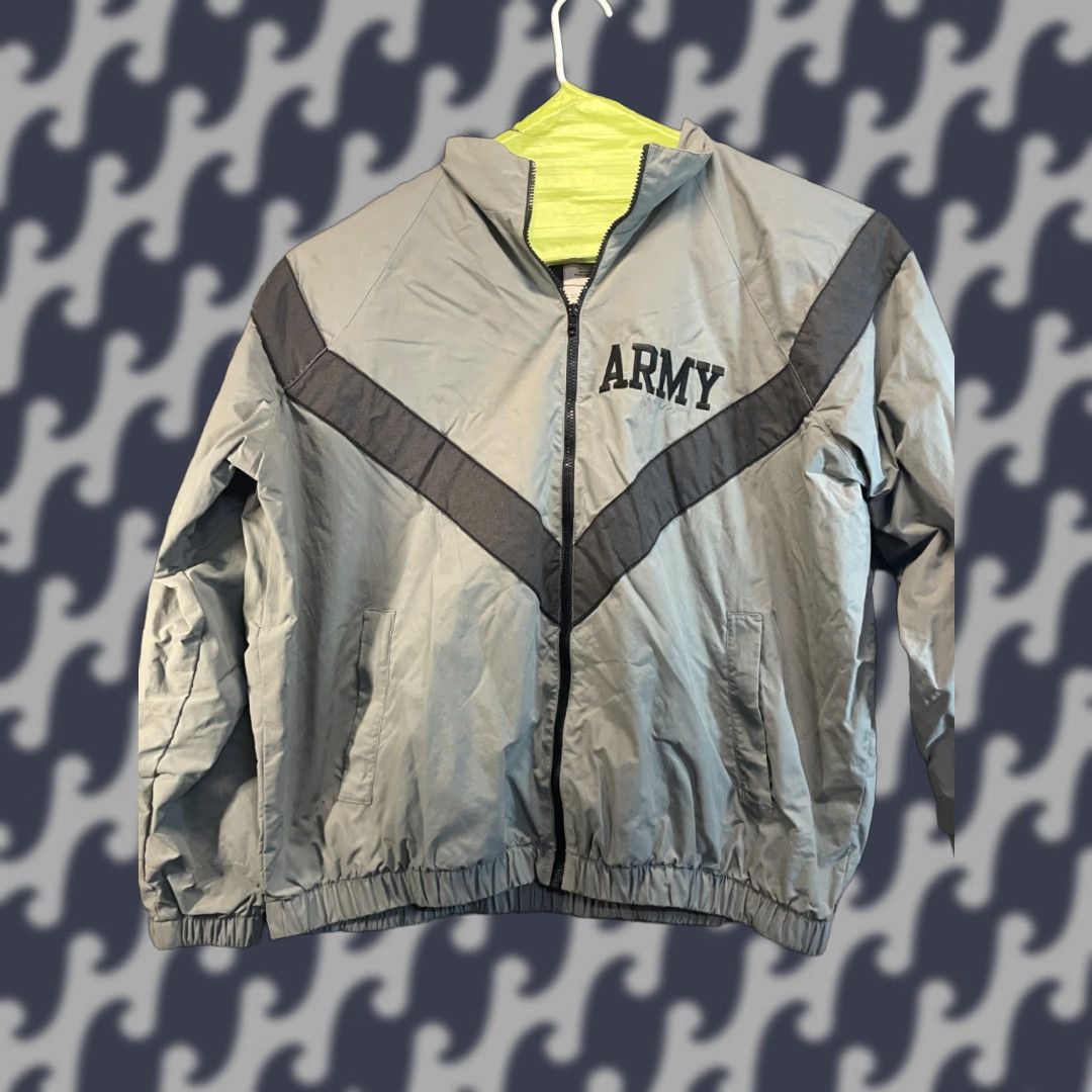 Vintage Grays Army Jacket Full Zip Lined Gray XL Men Regular Nylon Jacket, Stand-Up Collar, Zipper, Military Style, Solid, Polyester Insulation, Button? Size US XL / EU 56 / 4 - 1 Thumbnail