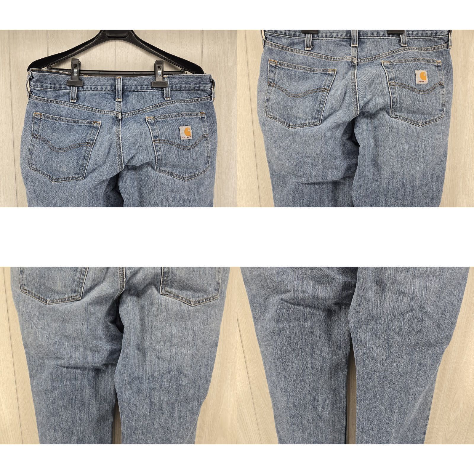 Carhartt VINTAGE Carhartt Jeans Mens 36x28 Blue Relaxed Fit Straight Workwear 101483-980 Size US 36 / EU 52 - 8 Thumbnail