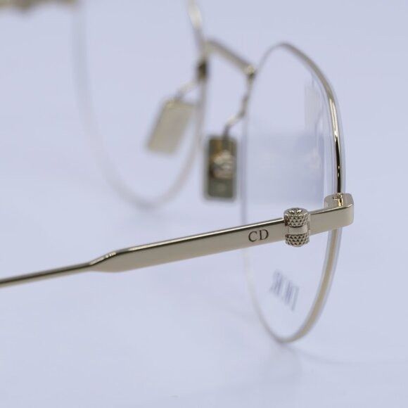 Dior 🕶️ New Dior NEODIORO R3U B000 Eyeglasses - Shiny Gold Frame Size ONE SIZE - 6 Thumbnail