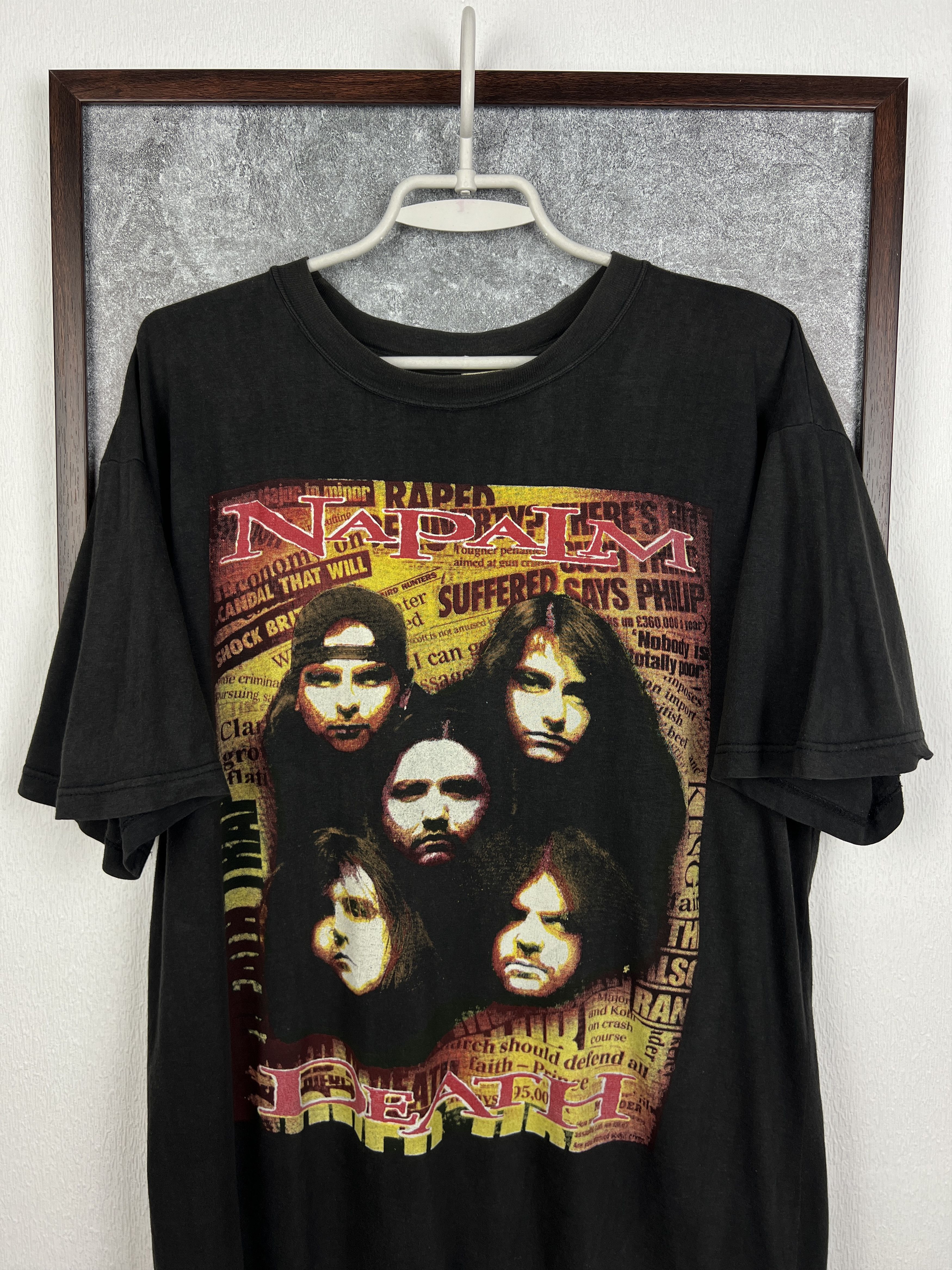 Vintage Over Print Napalm Death Black Metal Shirt Tee Band Grindcore Size US L / EU 52-54 / 3 - 2 Thumbnail