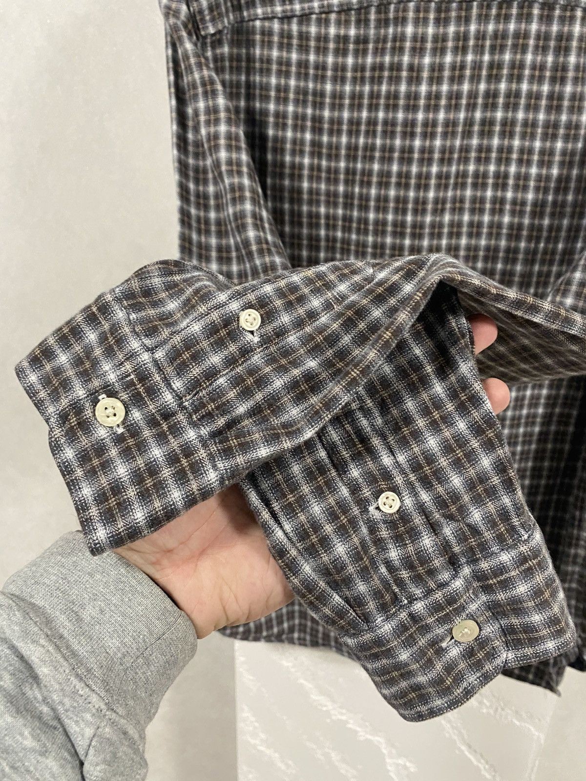 Allsaints AllSaints Checkered light Flannel Button Shirt Size: M Size US M / EU 48-50 / 2 - 6 Thumbnail