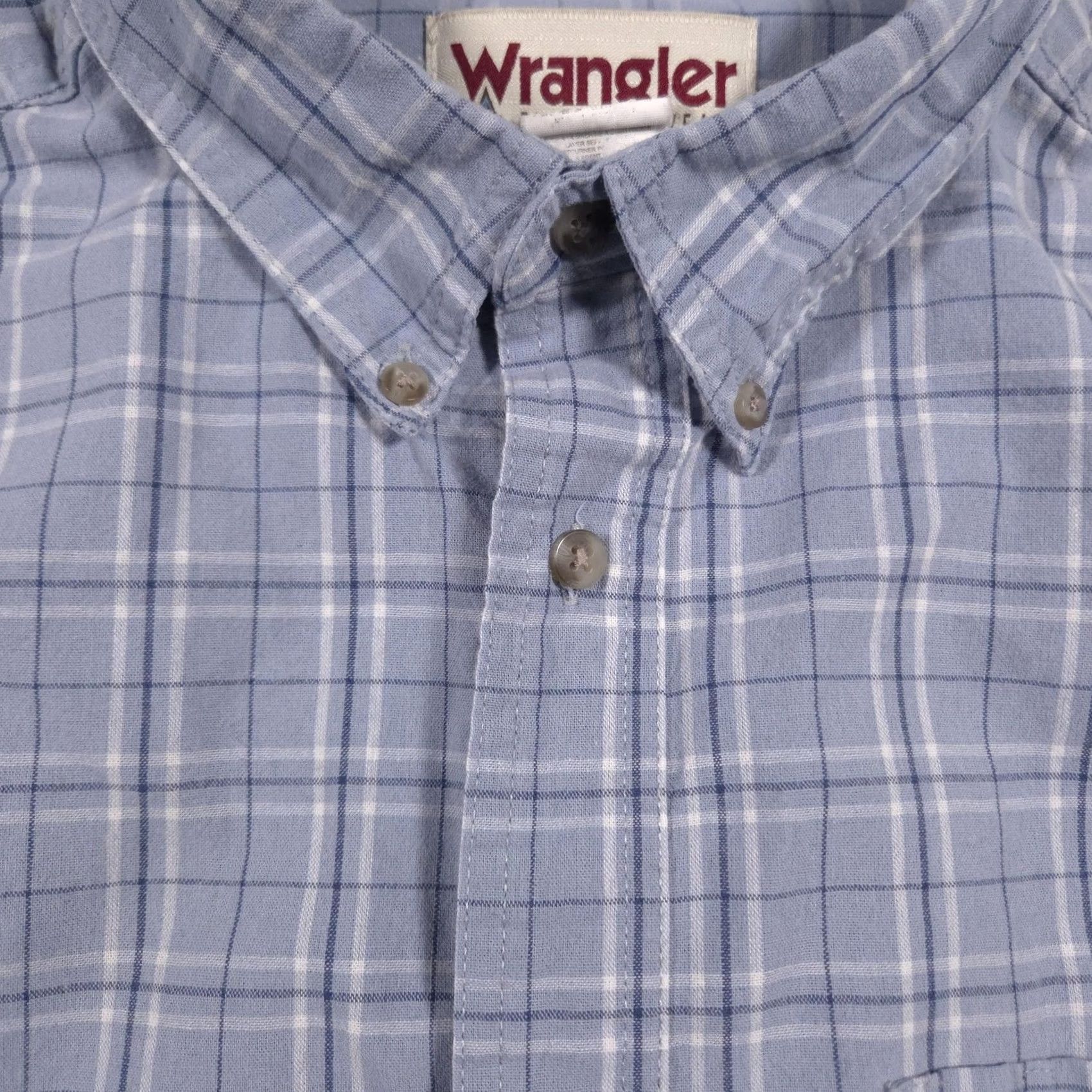 Wrangler VINTAGE Wrangler Shirt Mens 2XL Blue Plaid Button-Down Short Sleeve Rugged Wear Pocket Size US XXL / EU 58 / 5 - 5 Thumbnail