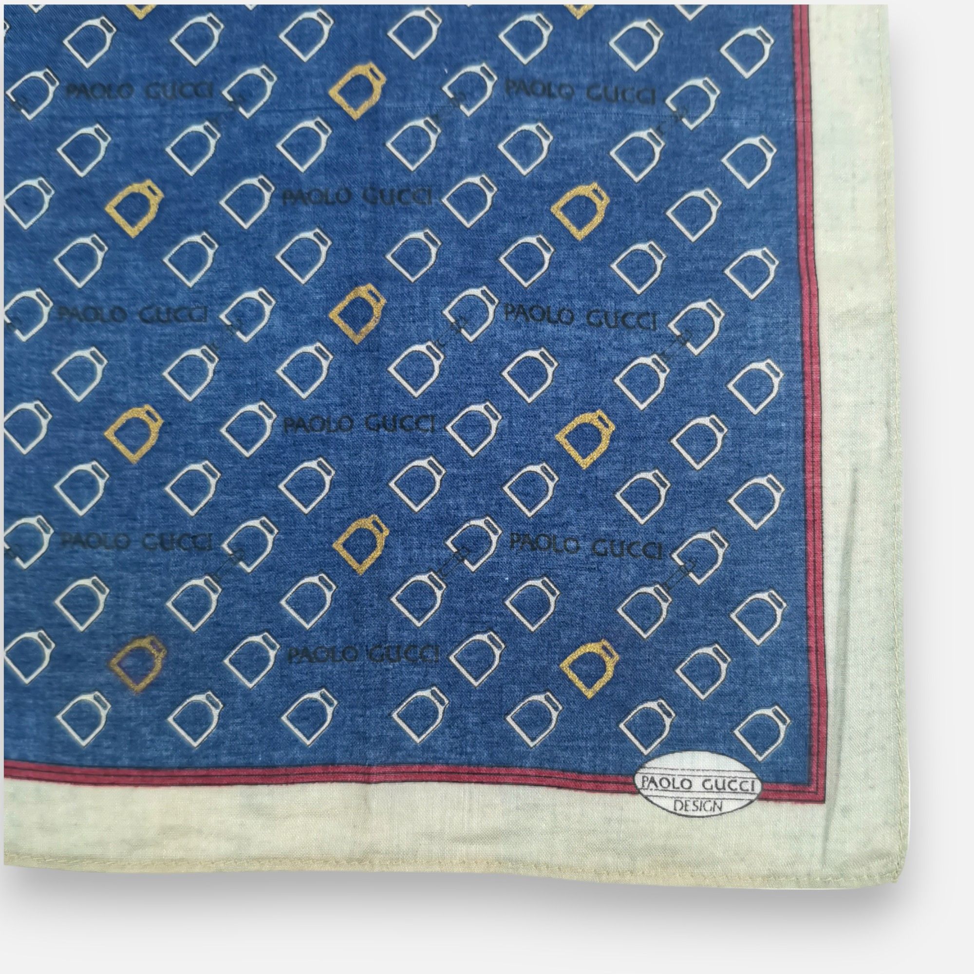 Paolo Gucci Vintage Paolo Gucci Handkerchief Pocket Square Bandana Size ONE SIZE - 4 Thumbnail