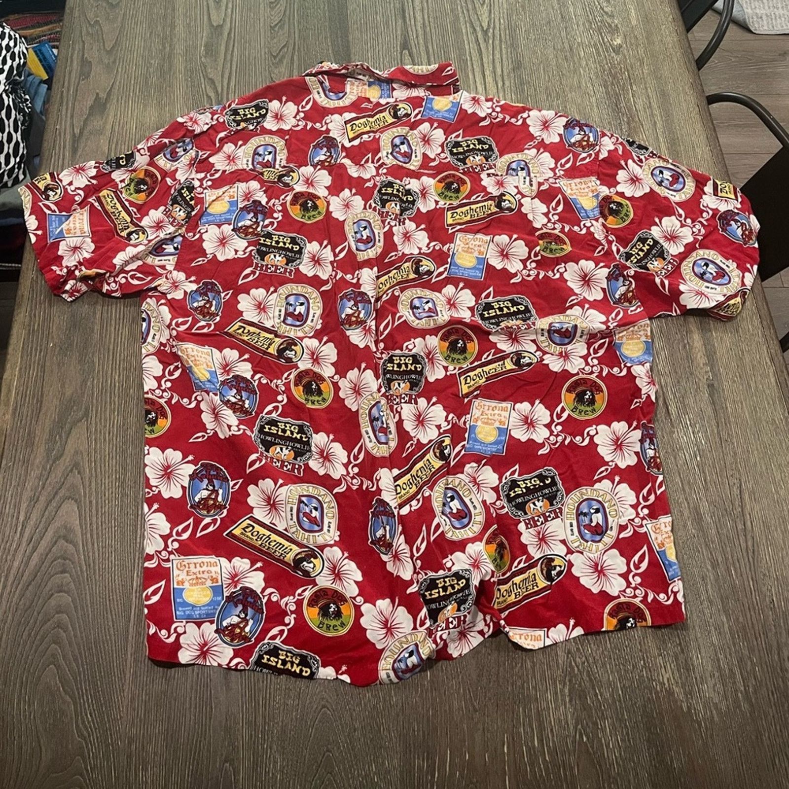 Big Dogs Big Dogs Shirt Button Up Hawaiian Dog Beer Tropical Size 3X Size US XXL / EU 58 / 5 - 4 Thumbnail