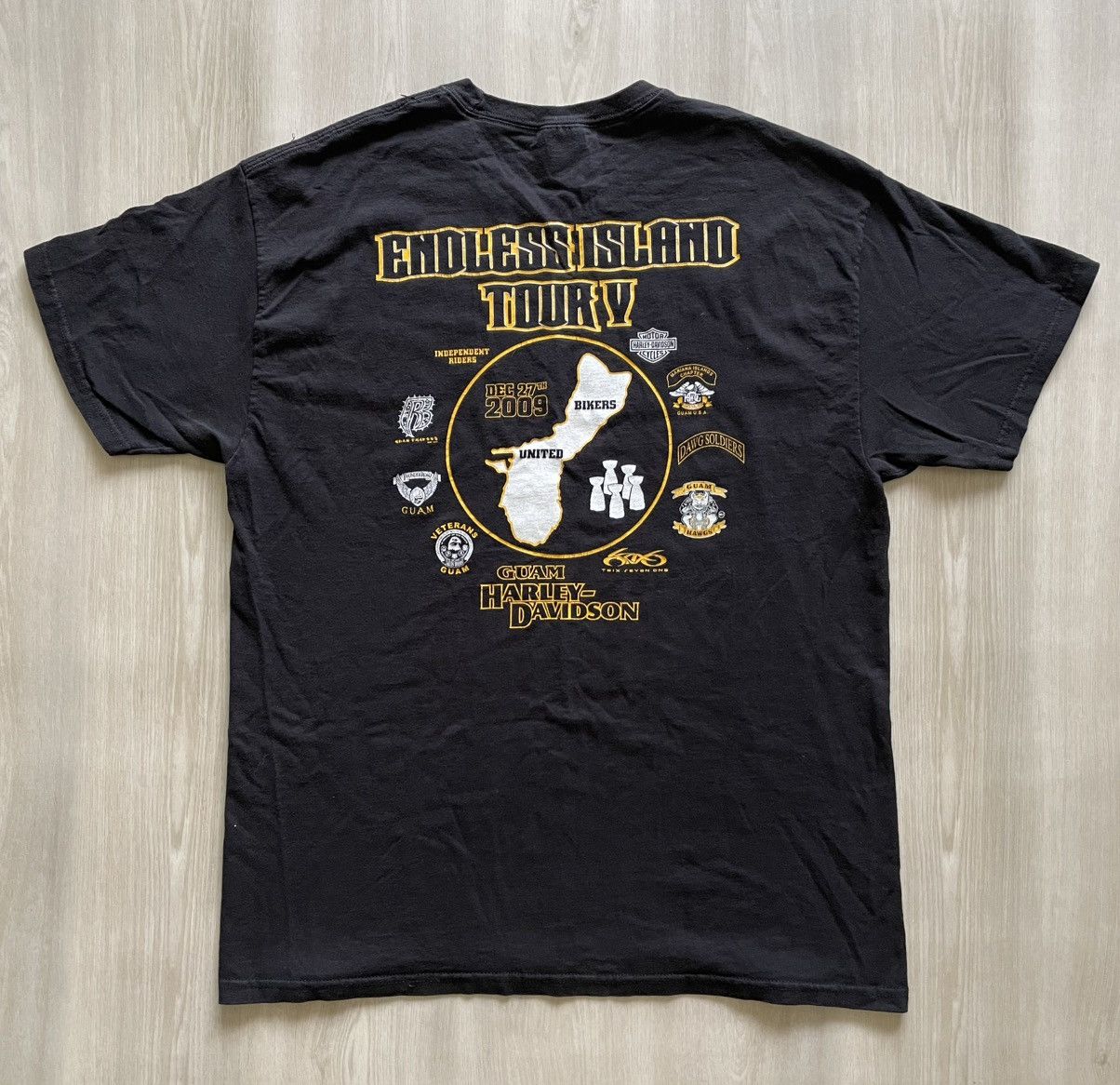 Harley Davidson Vintage Y2K Harley Davidson x Ruff Ryders Guam Shirt Sz M Size US L / EU 52-54 / 3 - 2 Thumbnail