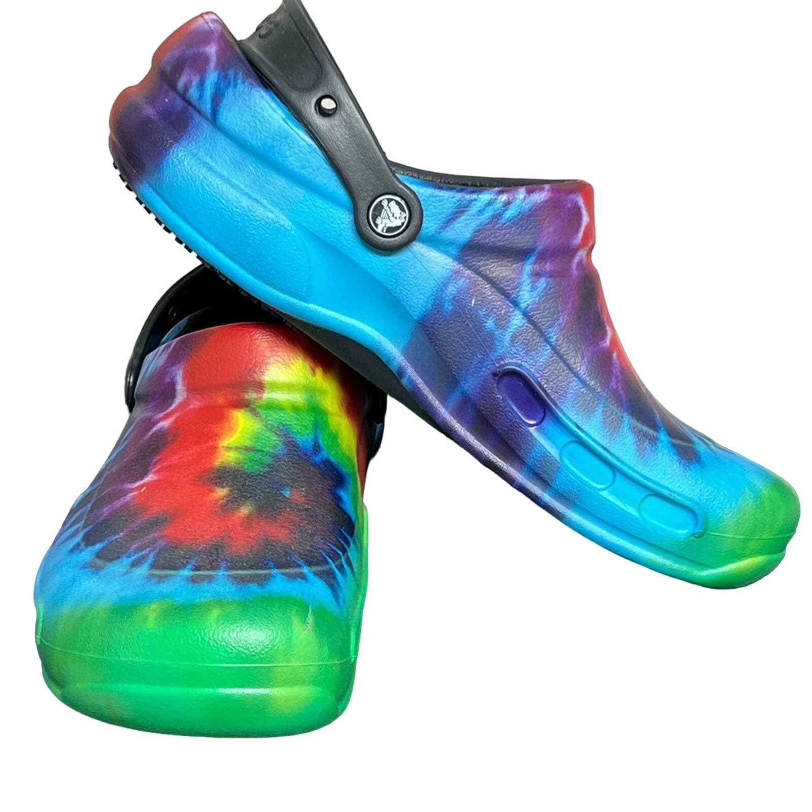 Crocs Crocs Slip Resistant Tie Dye Mens SZ 10 WMN SZ 12 WORN ONCE Size US 10 / EU 43 - 2 Thumbnail