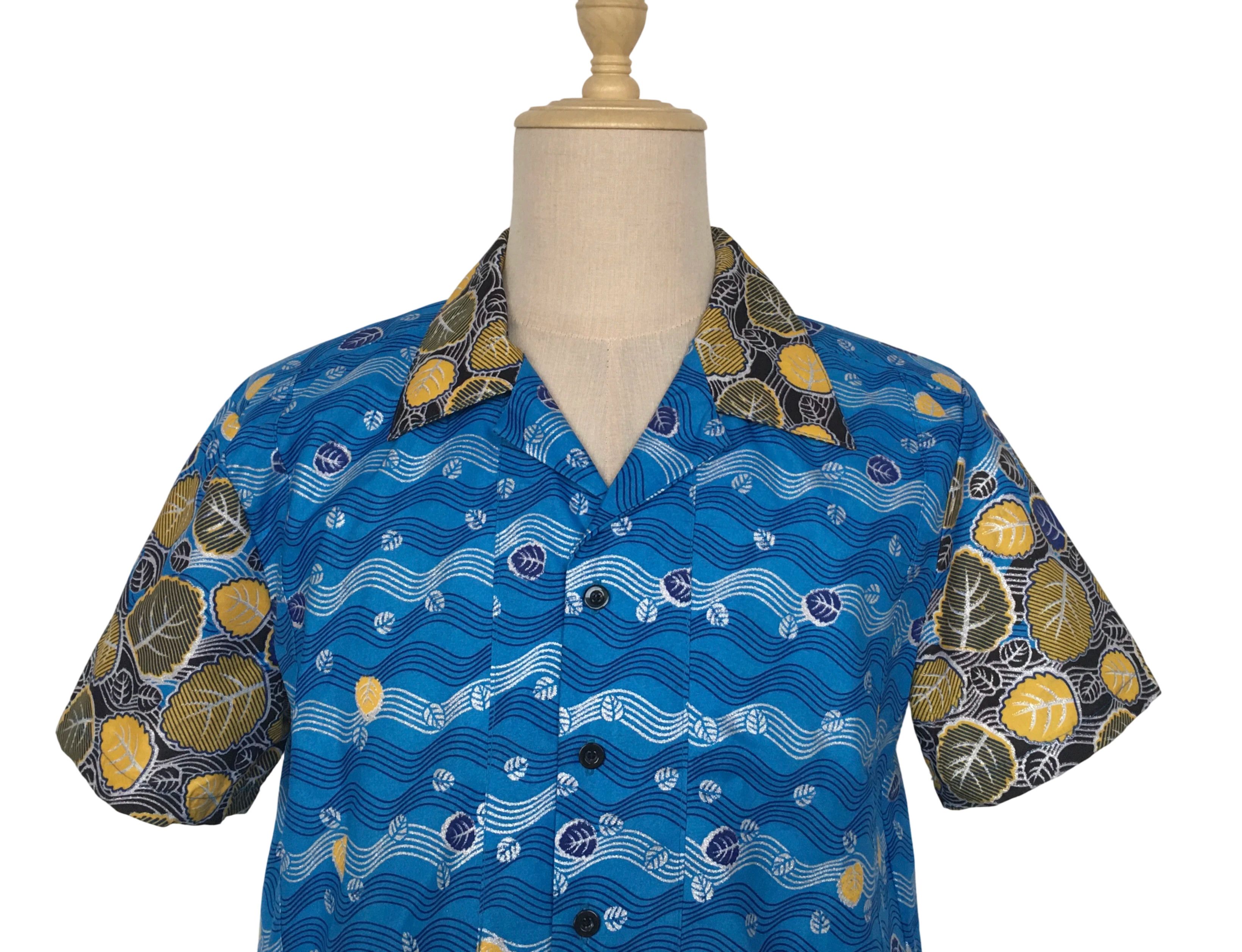 Other African Wax Print Men Shirt Performance Costumes Size US L / EU 52-54 / 3 - 4 Thumbnail