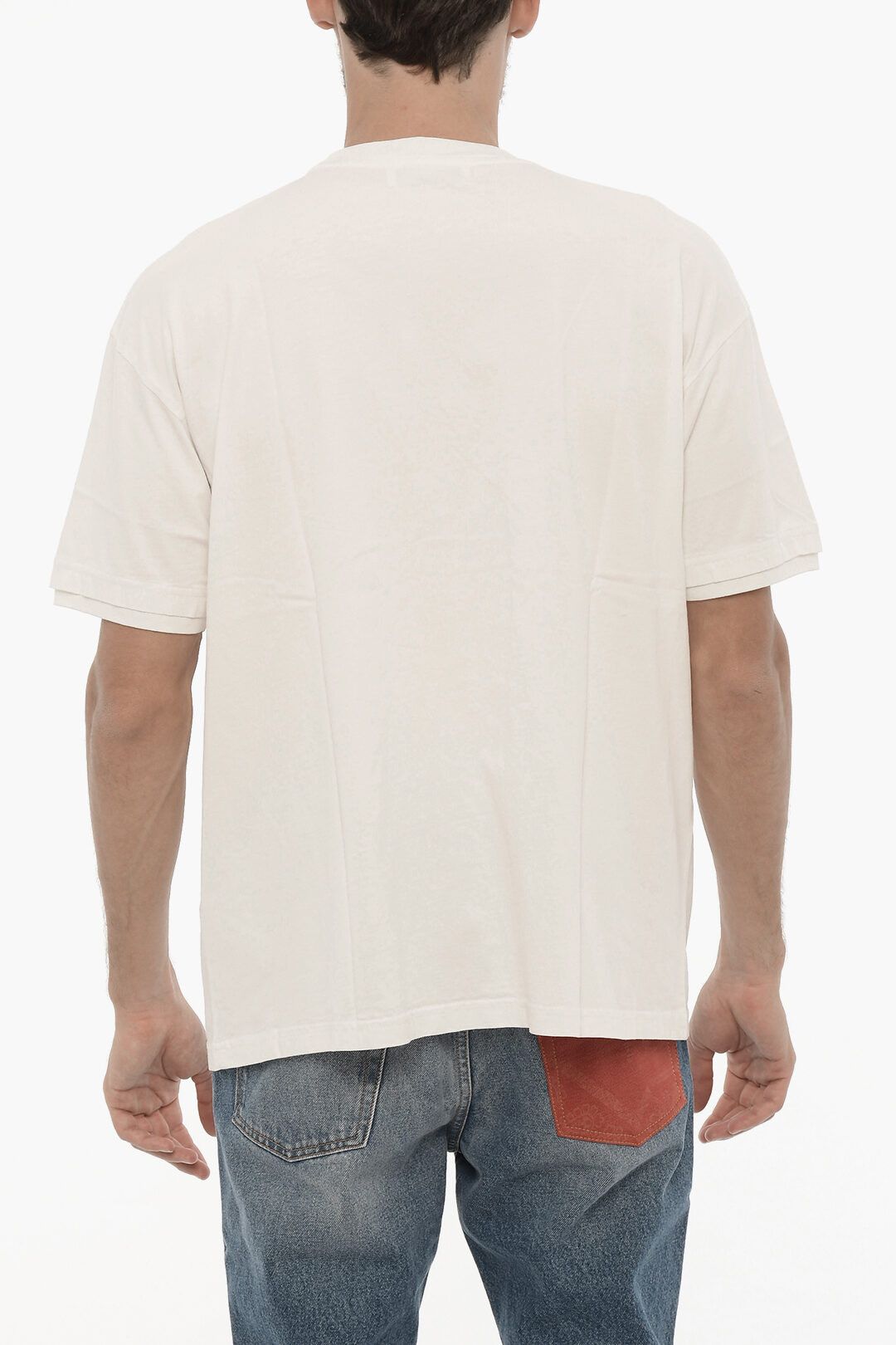 Ambush Design og1mm0925 Cotton Crewneck T-Shirt in White Size US M / EU 48-50 / 2 - 2 Thumbnail