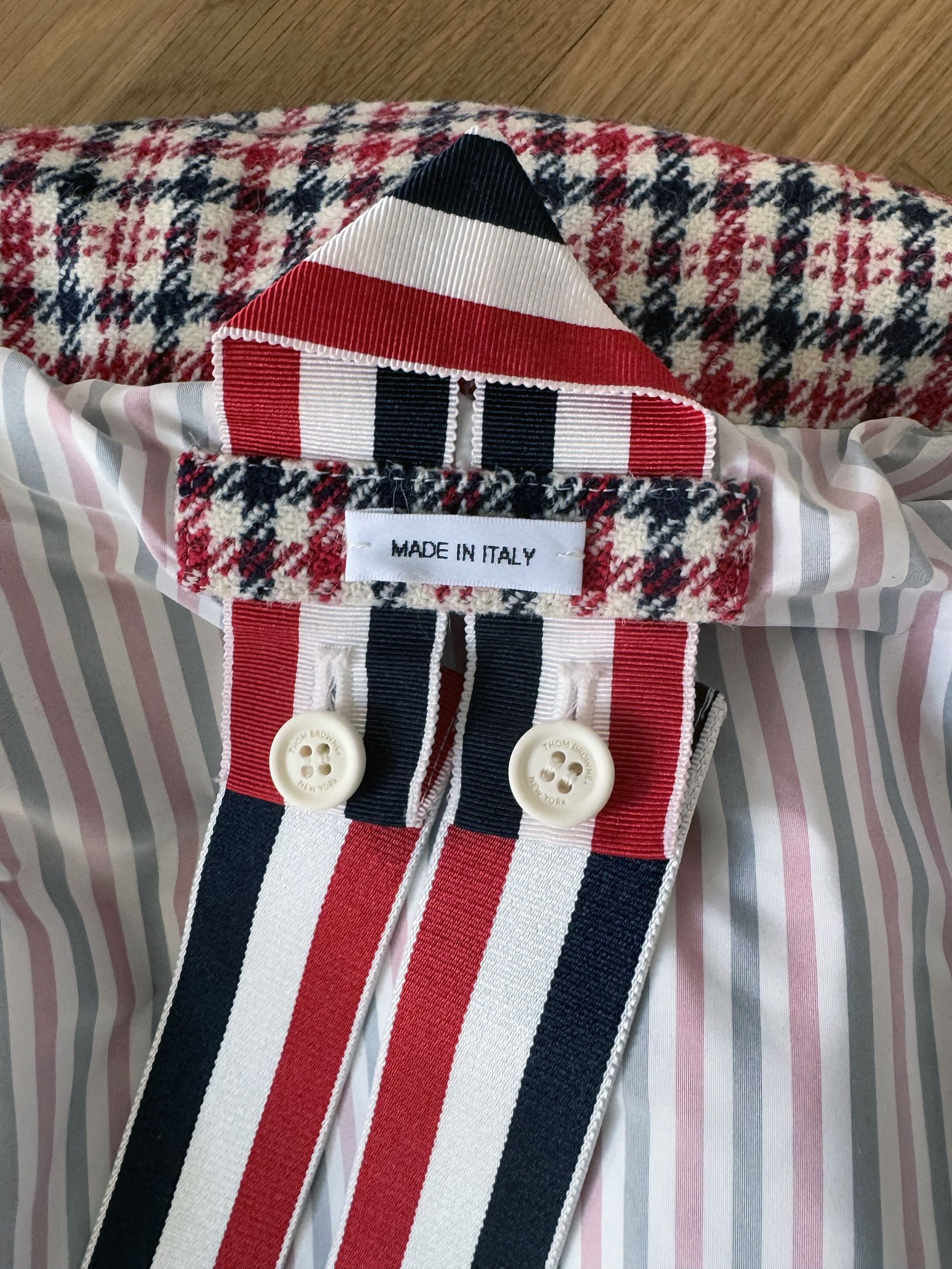 Thom Browne Down Tweed Gunclub Overcheck Jacket Size US M / EU 48-50 / 2 - 7 Thumbnail