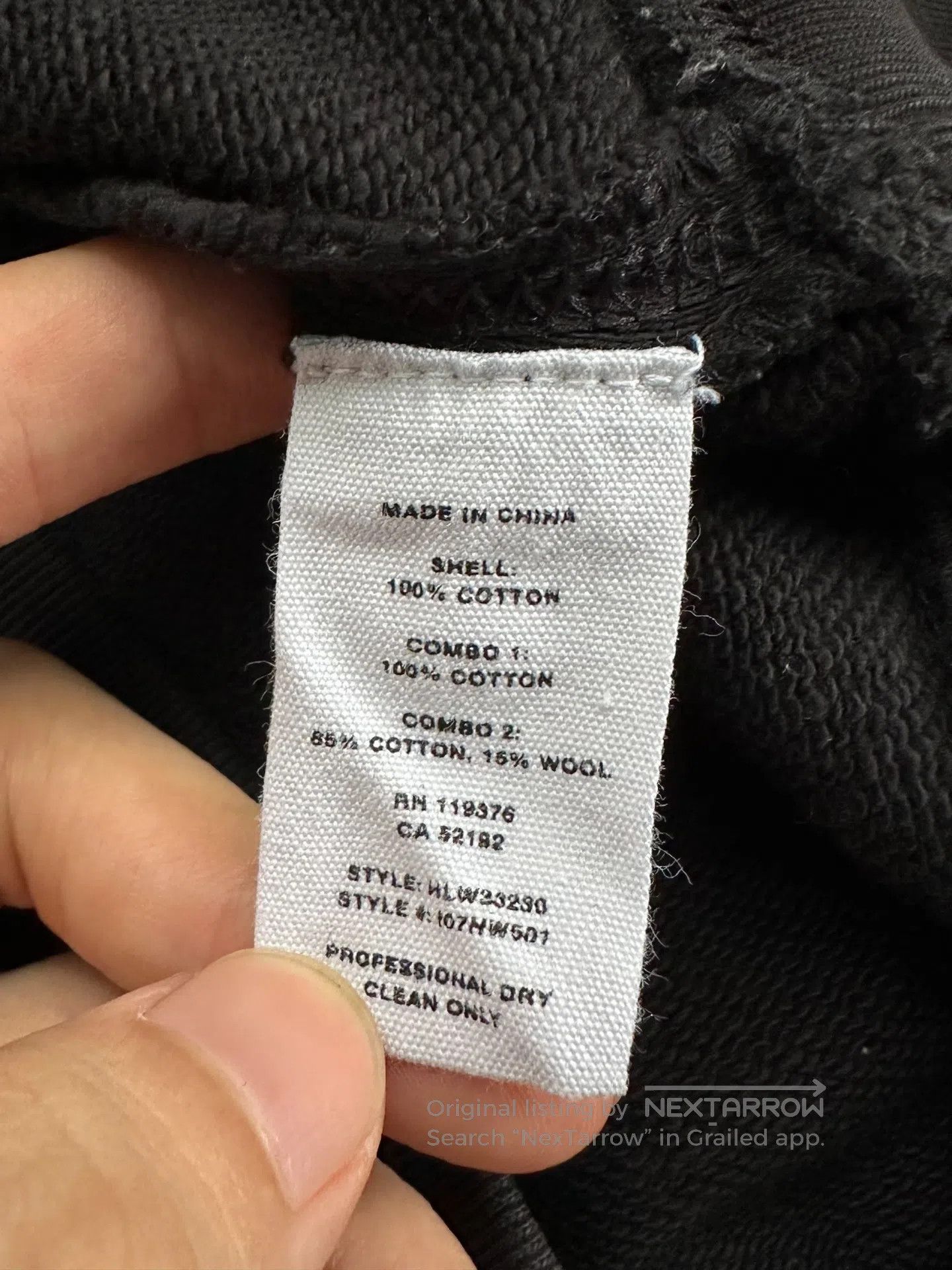 Helmut Lang HELMUT LANG Threaded spliced sleeve hoodie| Size US S / EU 44-46 / 1 - 5 Thumbnail