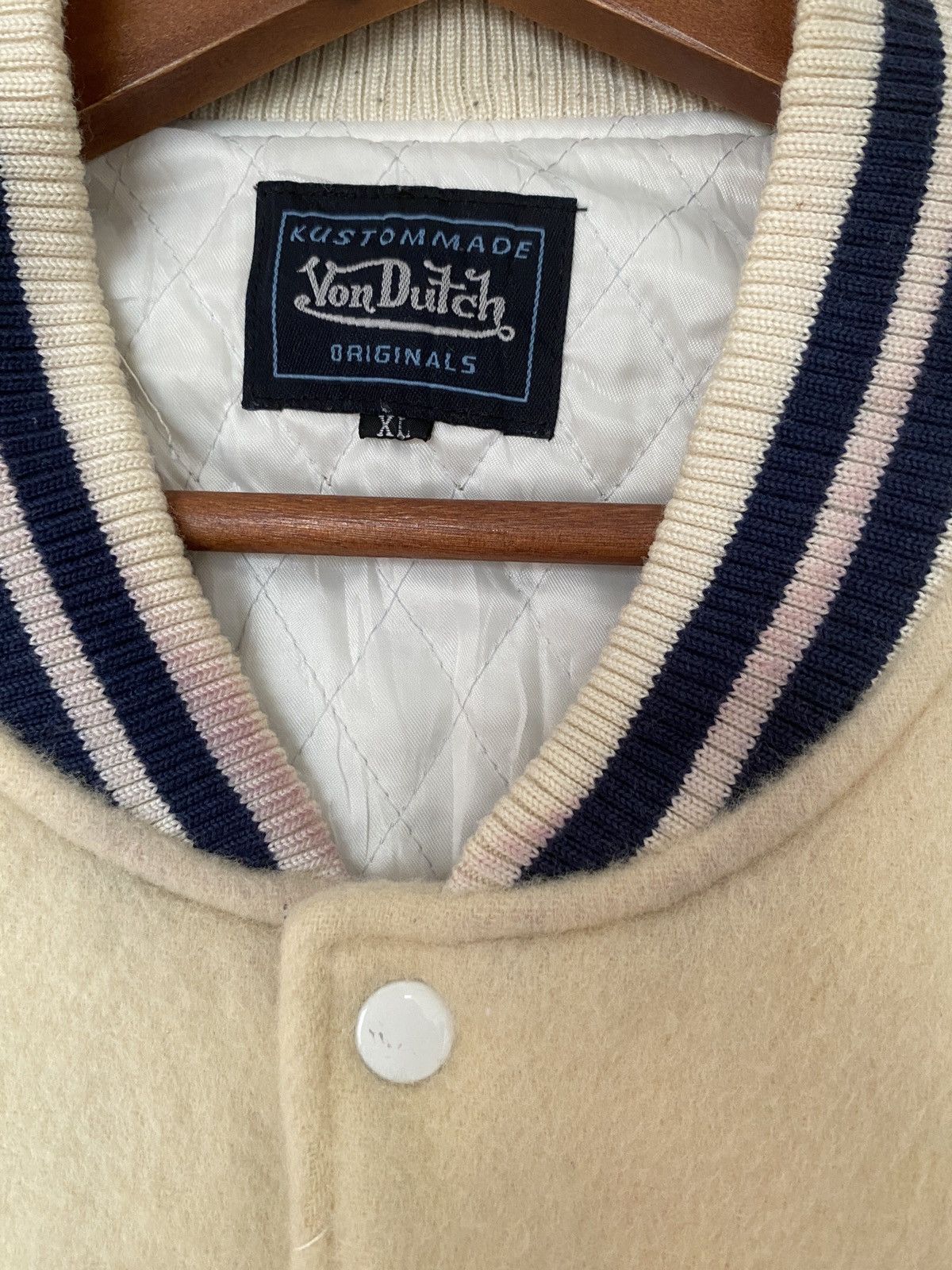 Vintage × Von Dutch Vintage Brand Von Dutch Leather Varsity 1990s Size US XL / EU 56 / 4 - 9 Thumbnail