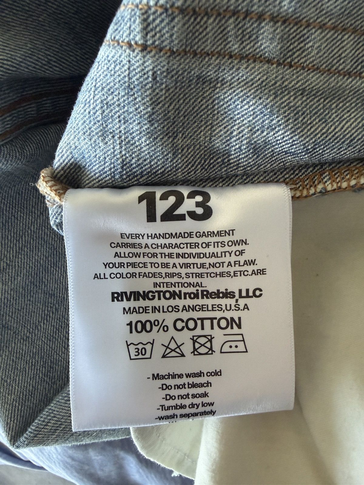 Fear of God × RRR-123 RRR123 x FEAR OF GOD sz 32 Inri He Rose Straight Denim Jeans Size US 32 / EU 48 - 7 Thumbnail