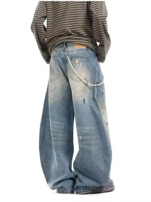 Japanese Brand Kurumi x Maria Washed baggy ripped jeans Size US 34 / EU 50 - 6 Thumbnail