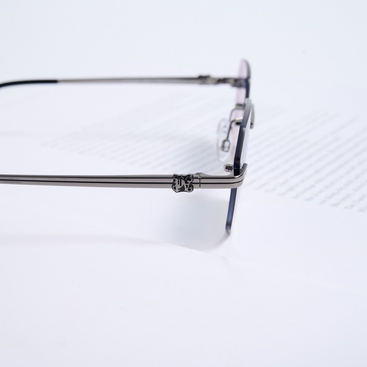 Palm Angels PALM ANGELS QUARTZ GUNMETAL BLUE GRADIENT SUNGLASSES Size ONE SIZE - 3 Thumbnail