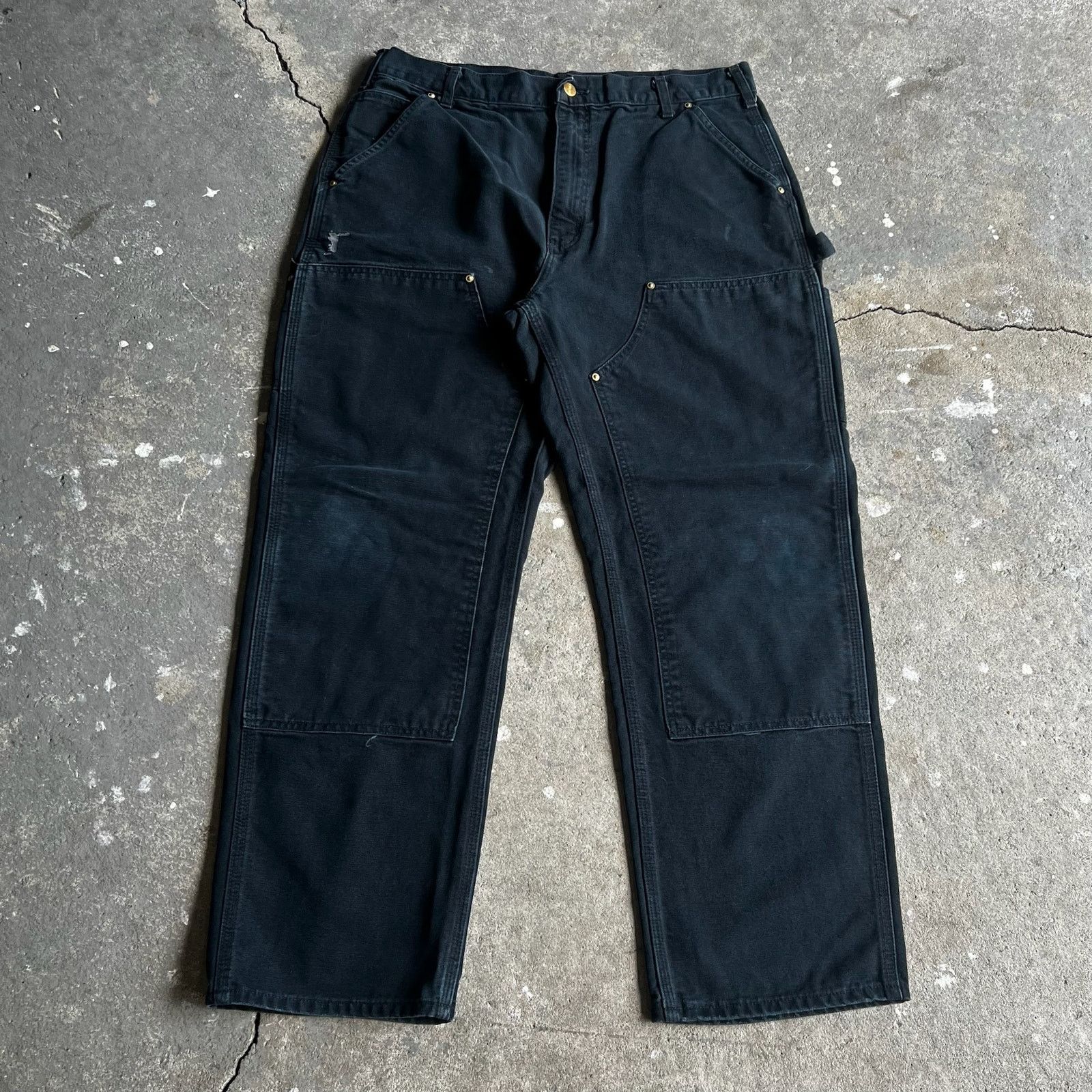 Carhartt × Vintage Carhartt black double knee work wear carpenter pants Size US 34 / EU 50 - 1 Thumbnail