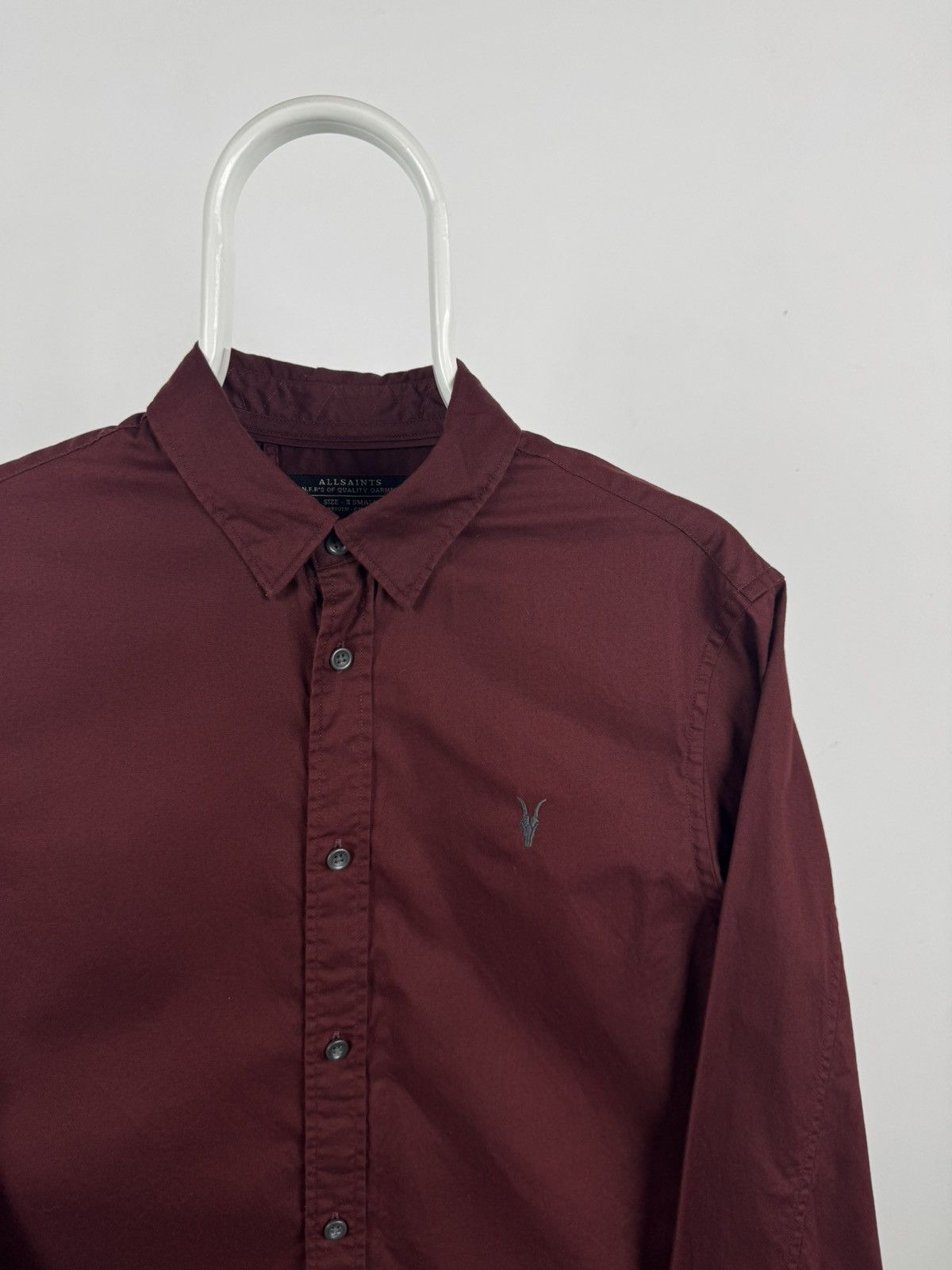 Allsaints All Saints Redondo LS Long Sleeve Burgundy Shirt Size US XS / EU 42 / 0 - 2 Thumbnail