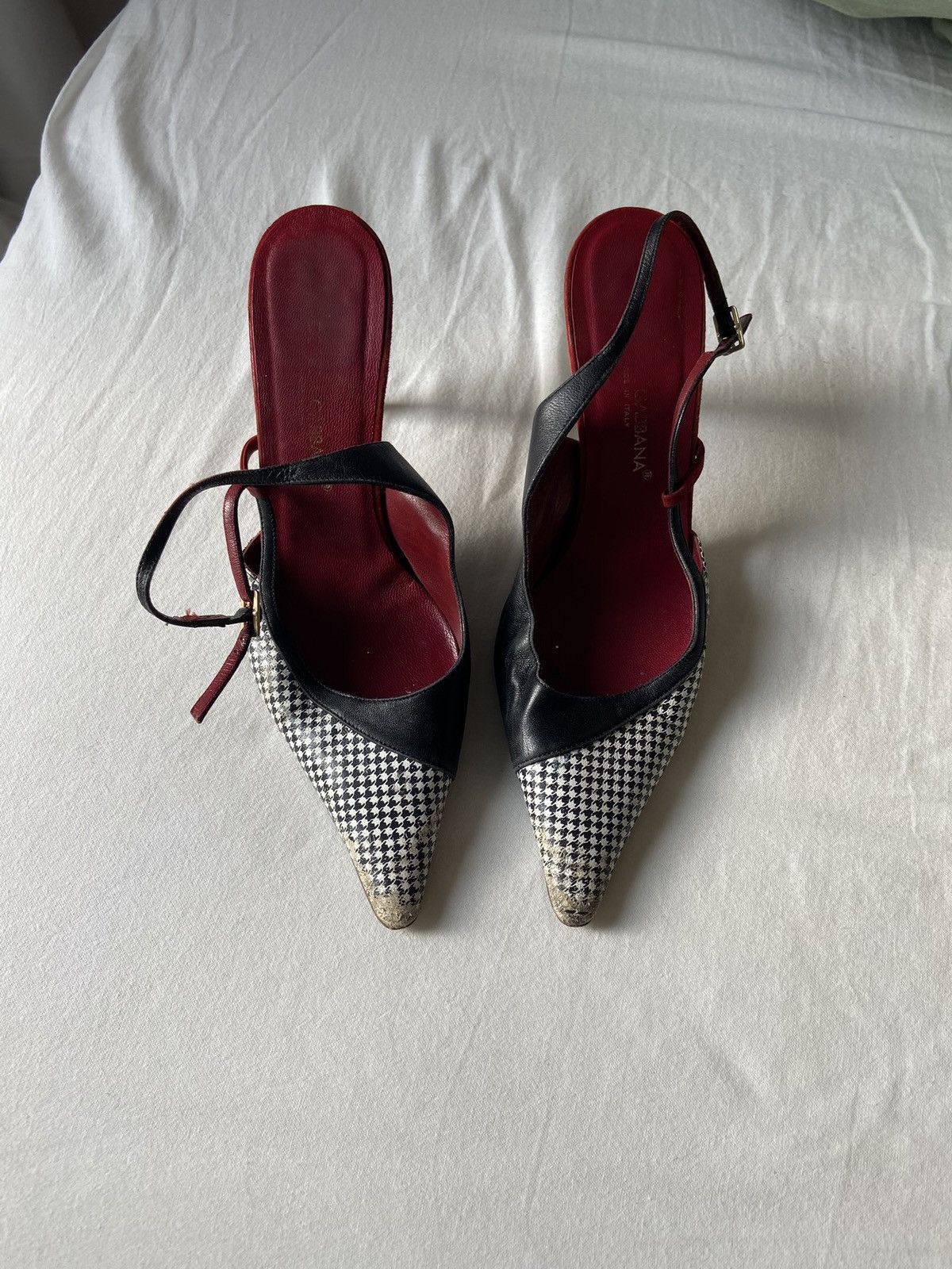 Dolce & Gabbana Dolce & Gabbana Houndstooth Heels Size US 8 / IT 38 - 1 Thumbnail
