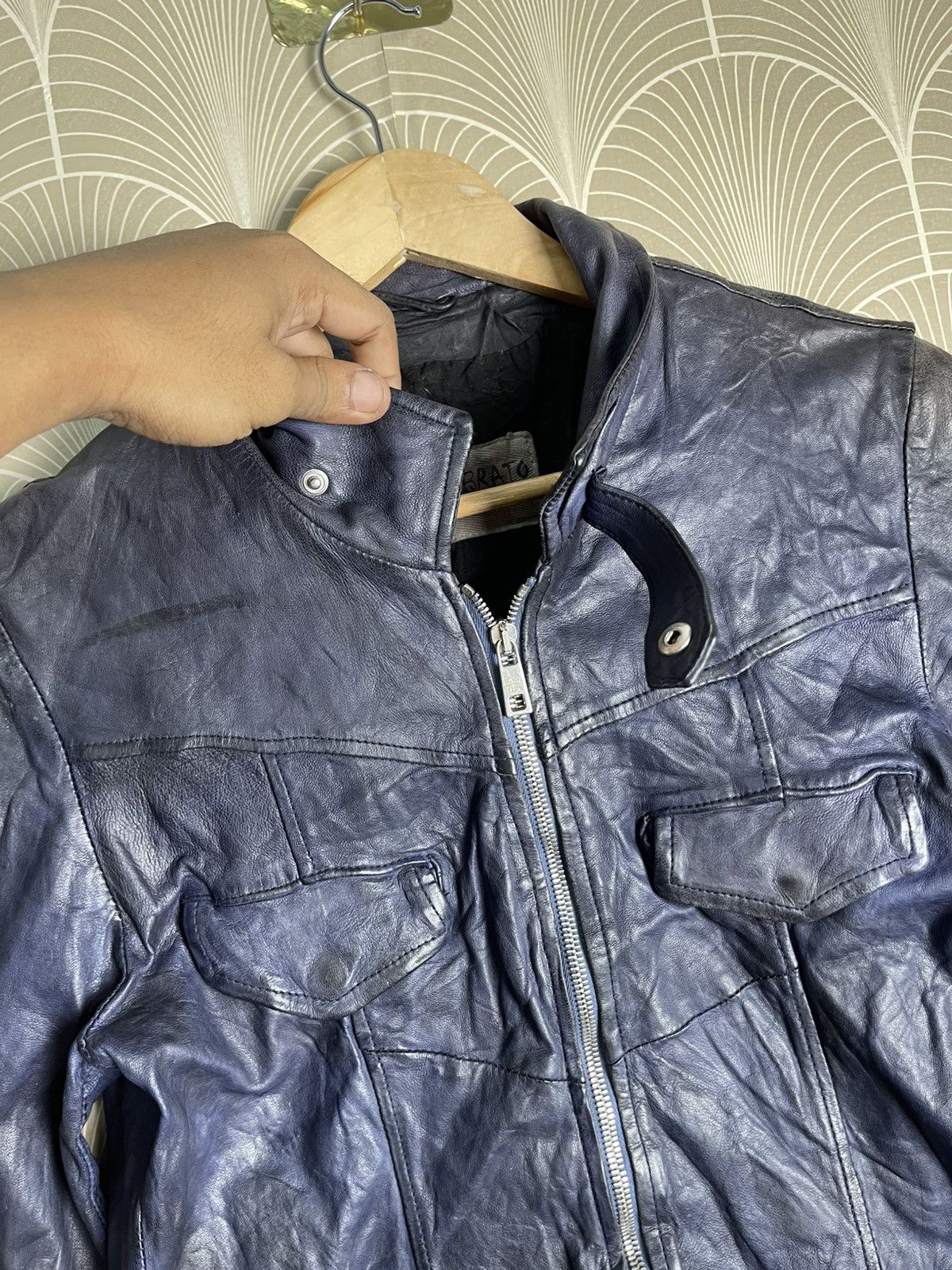 Giorgio Brato VINTAGE GIORGIO BRATO ORGANIC EDITION BIKER LEATHER JACKET Size US S / EU 44-46 / 1 - 22 Thumbnail