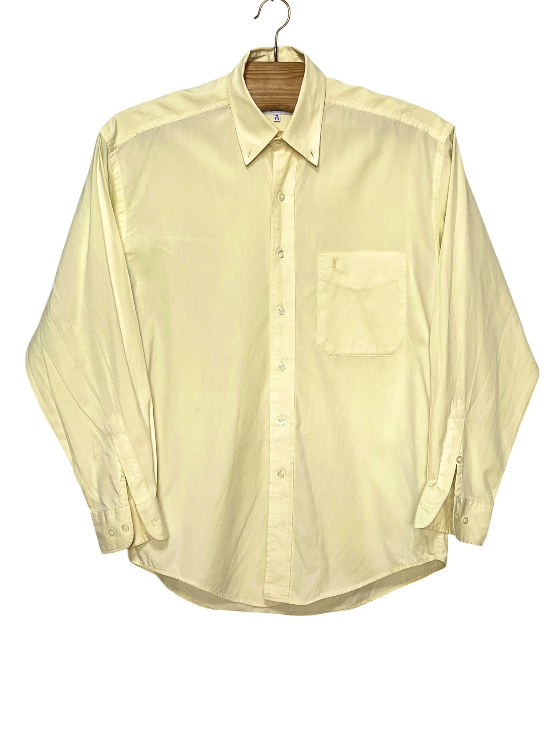 Yves Saint Laurent 🔥 YSL Yves Saint Laurent shirt size M yellow cotton Size US M / EU 48-50 / 2 - 1 Thumbnail