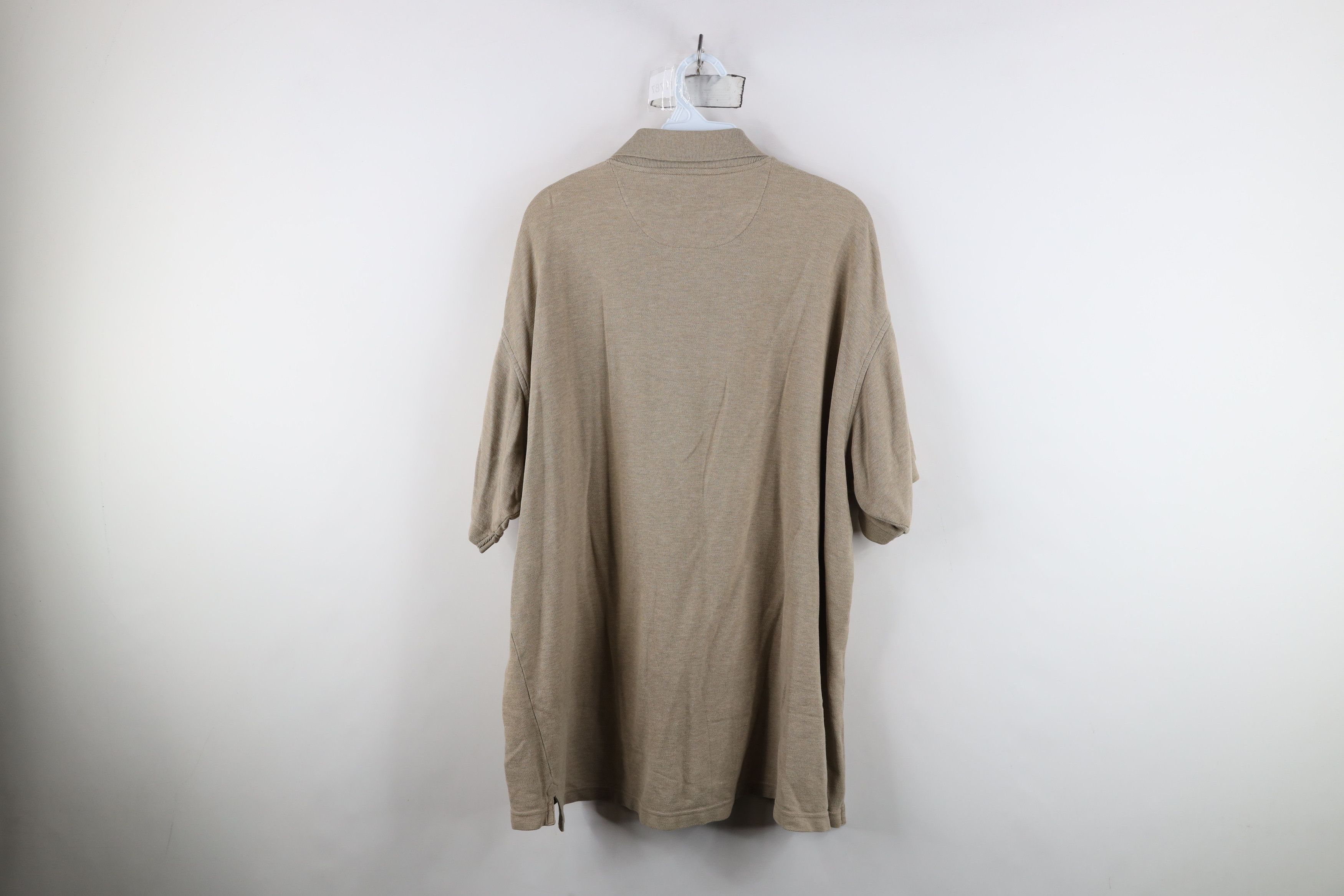 Vintage Vintage 90s Y2K Streetwear Blank Cotton Knit Golf Polo Beige Size US XL / EU 56 / 4 - 11 Thumbnail