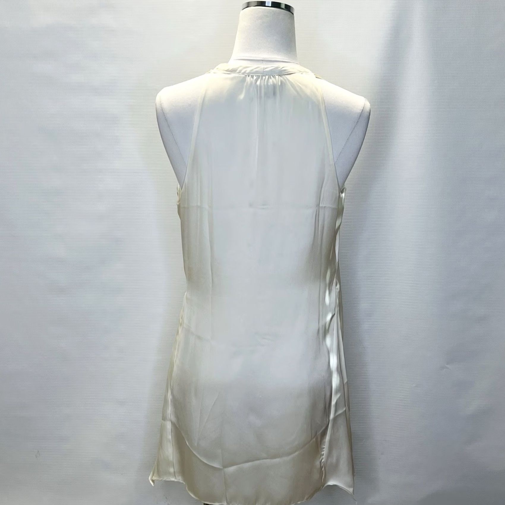 Soft Surroundings Soft Surroundings Shirt Womens Sleeveless Ruffle Tunic Blouse White Small Casual Party/Cocktail Travel Workwear Spring Summer Fall Size S / US 4 / IT 40 - 3 Thumbnail