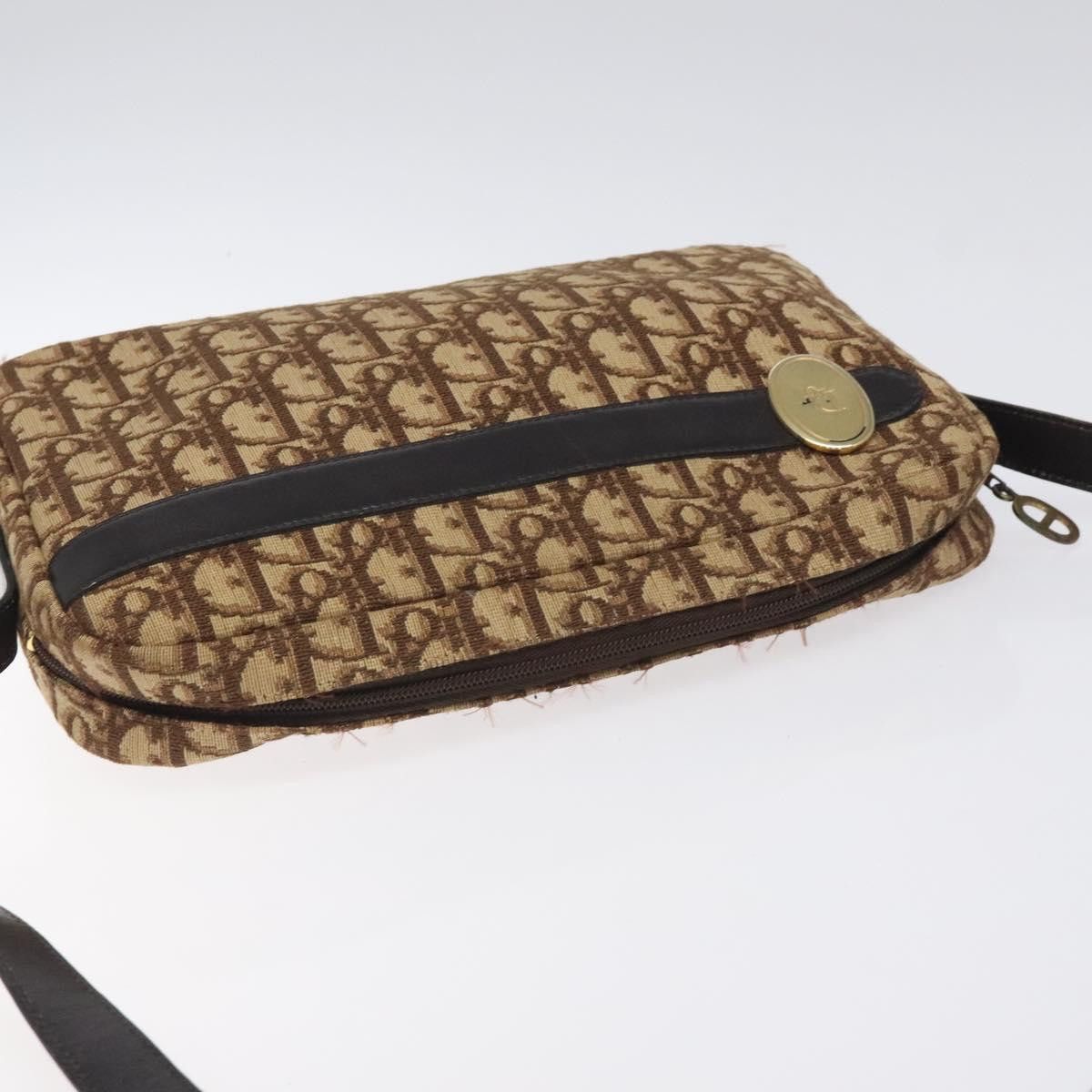 Dior DIOR Trotter Canvas Shoulder Bag Brown Gold Size ONE SIZE - 6 Thumbnail