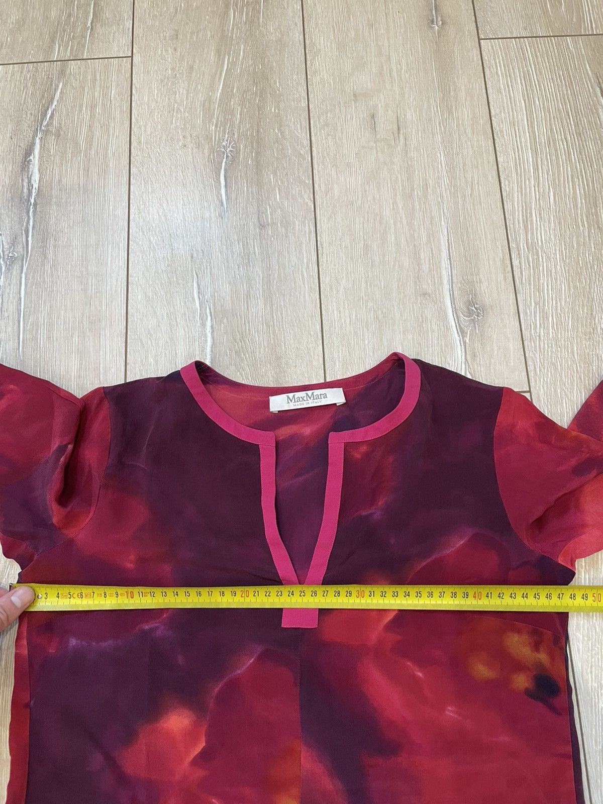 Max Mara × Vintage Max Mara Floral silk blouse Size M / US 6-8 / IT 42-44 - 9 Thumbnail