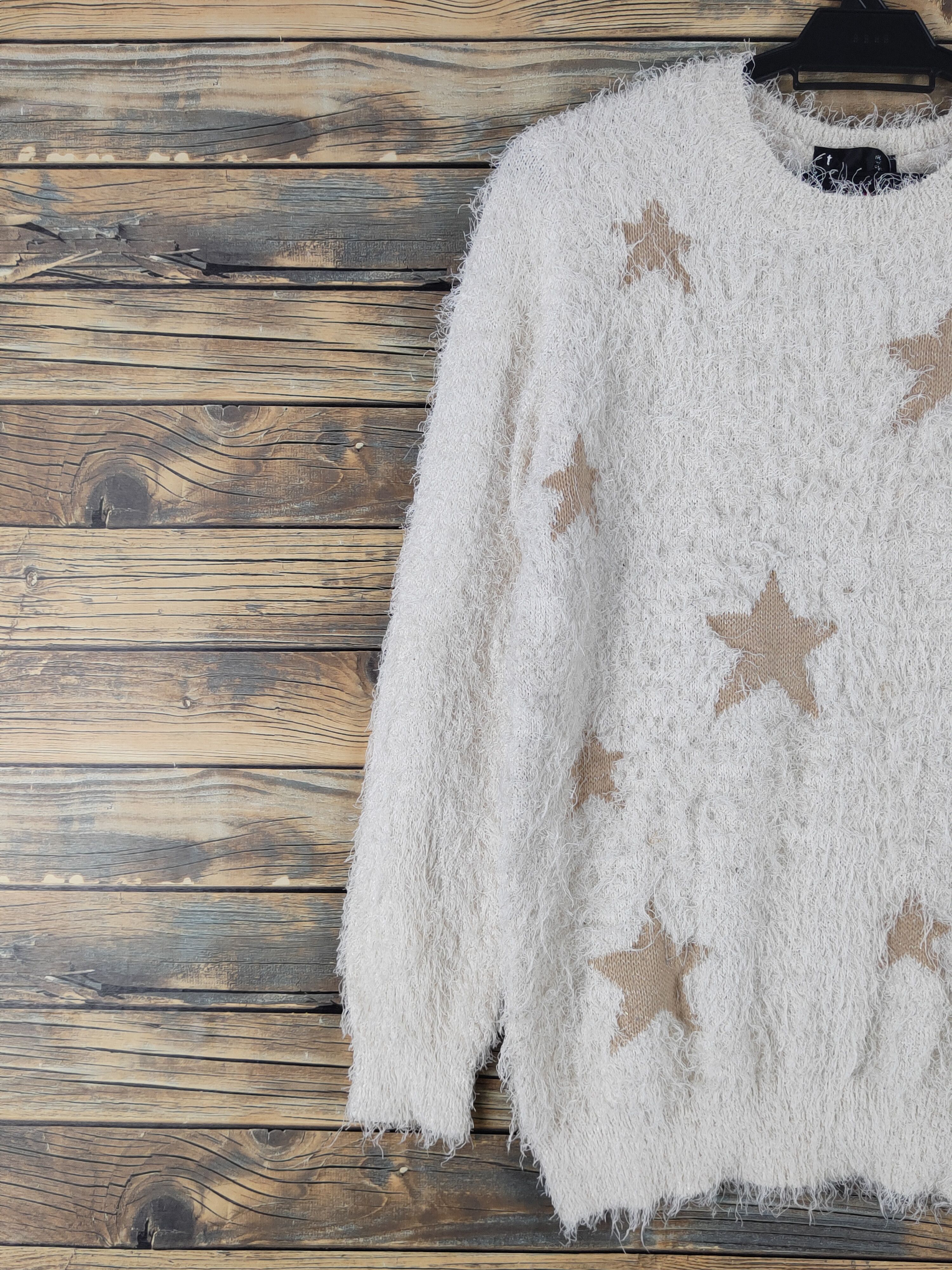 Japanese Brand Japanese Brand Ivory Shag Shaggy Fur Mohair Knitwear #W1631 Size M / US 6-8 / IT 42-44 - 3 Thumbnail