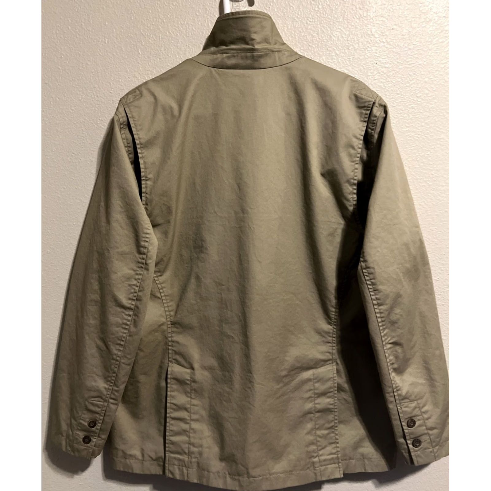 Duluth Trading Company Duluth Trading Co Blazer Shirt Jacket Men’s Large Beige Cotton Khaki Mid-Length Button Pockets Regular Presentation Jacket J1992 Size 42R - 2 Thumbnail