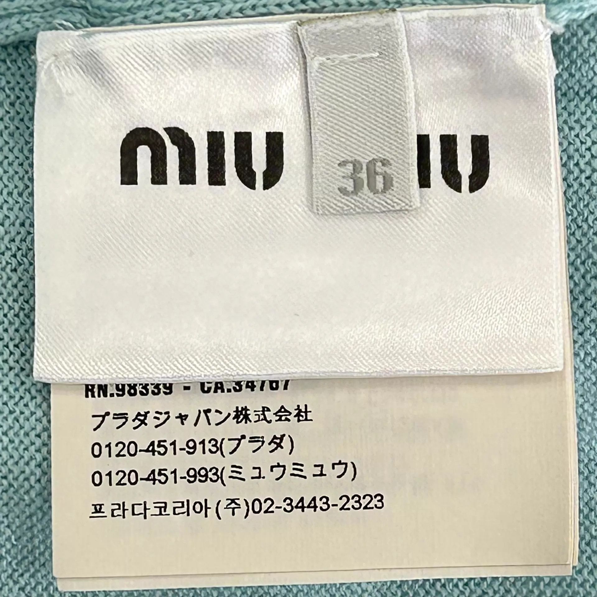 Miu Miu MIU MIU Heart Cutout Knit Cardigan Blue 36 Size XS / US 0-2 / IT 36-38 - 4 Thumbnail