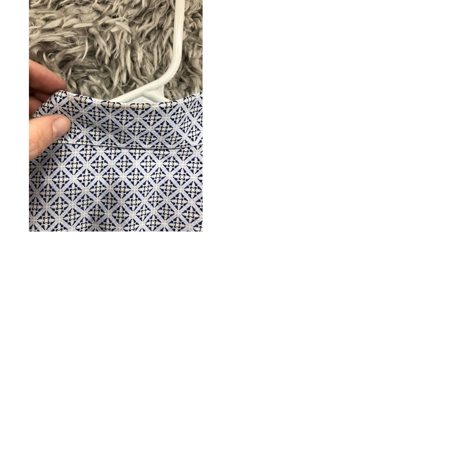 Tasso Elba Tasso Elba Shirt Mens Blue Paisley Short Sleeve Button-Up Size US M / EU 48-50 / 2 - 9 Thumbnail