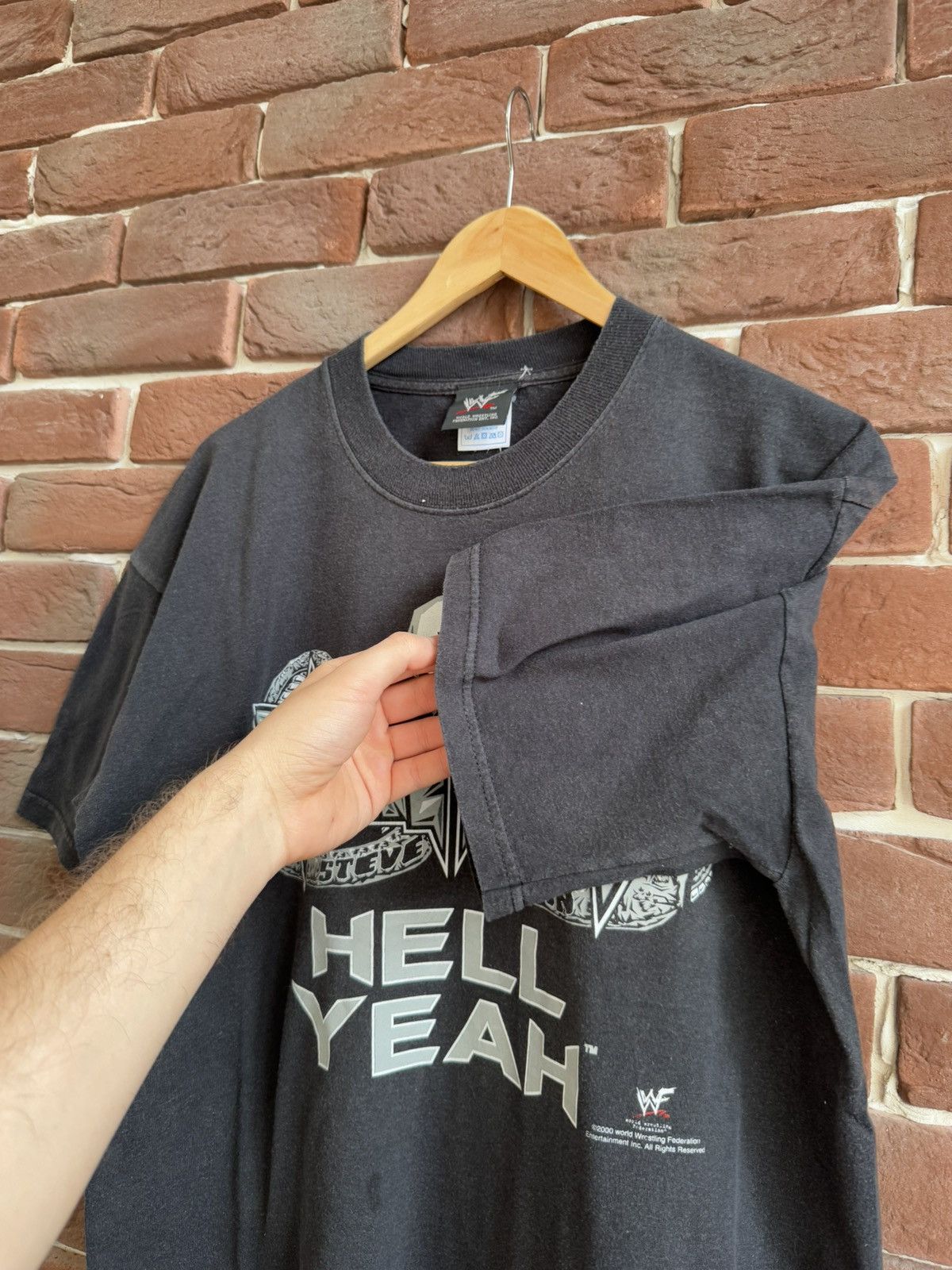 Rap Tees Vintage 2000 WWF Stone Cold Steve Austin Hell Yeah Tshirt L Size US L / EU 52-54 / 3 - 5 Thumbnail