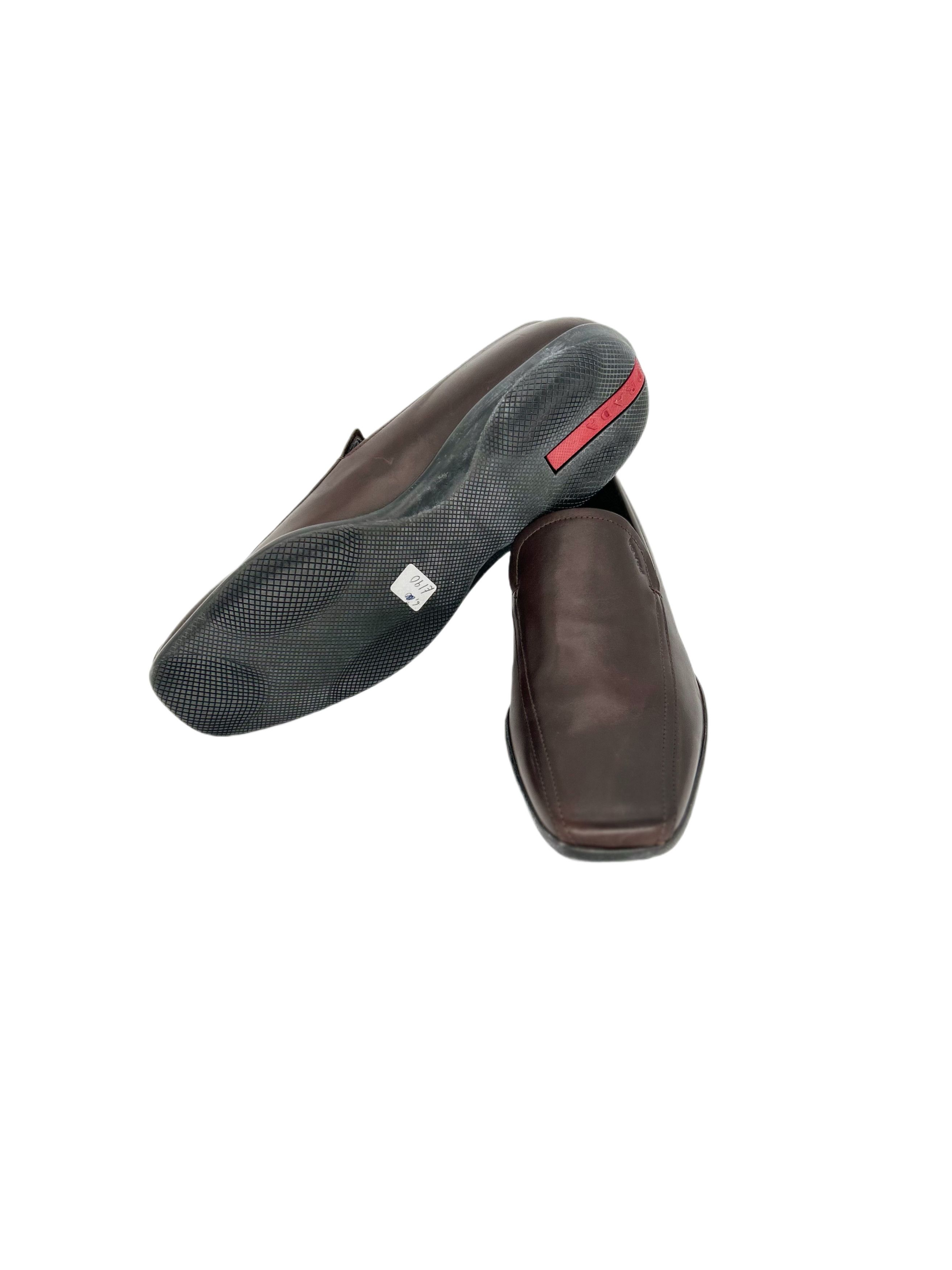 Prada Prada Linea Rossa Dark Brown Loafer Shoes Size US 7 / EU 40 - 4 Thumbnail