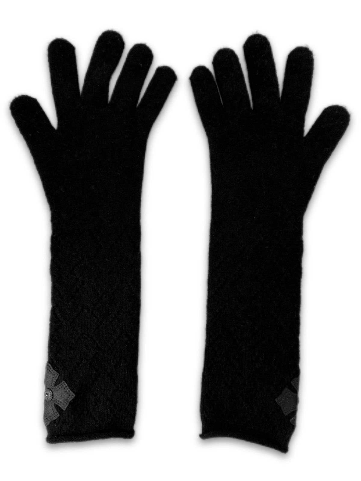 Chrome Hearts Chrome Hearts ‘Cross’ Patch .925 Silver Lace Long Gloves Size ONE SIZE - 4 Thumbnail
