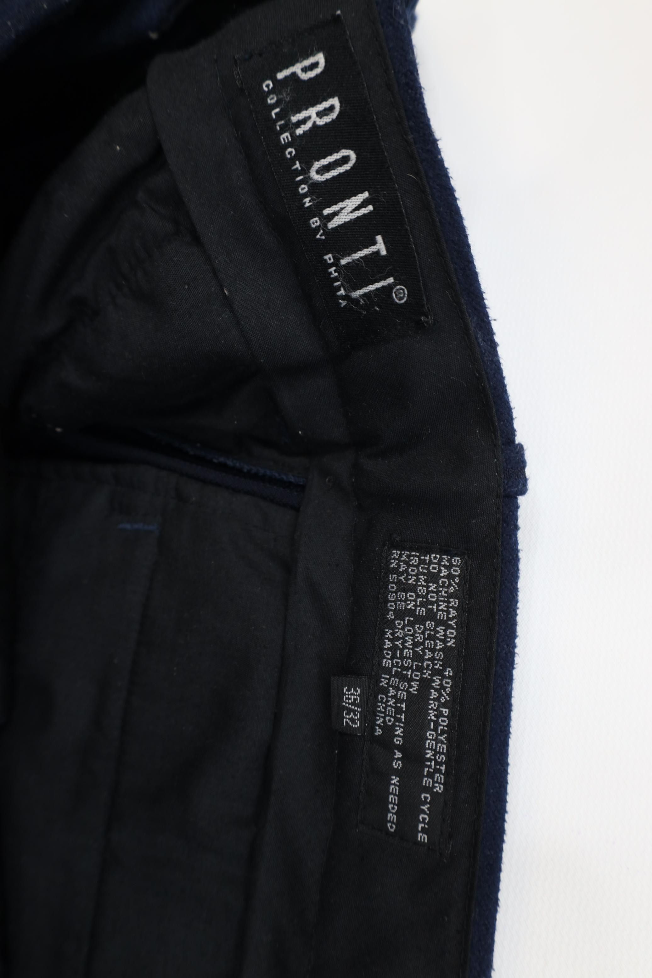Vintage Vintage 90s Streetwear Fit Wide Leg Corduroy Pants Blue Size US 36 / EU 52 - 7 Thumbnail