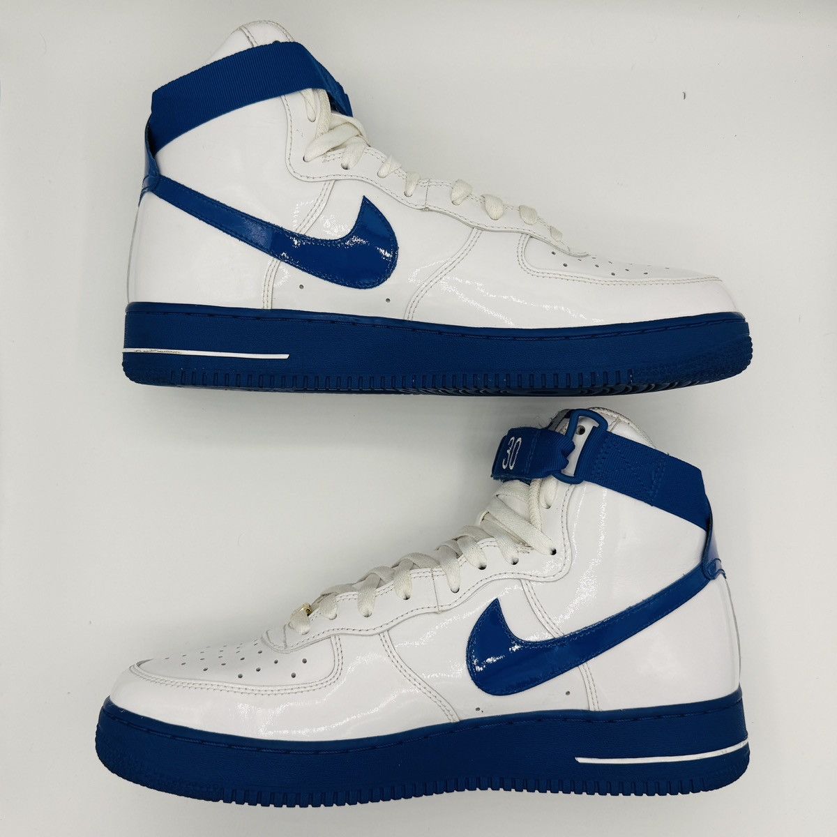 Nike NIKE Air Force 1 SHEED Basketball Sneakers - White / Blue Size US 11.5 / EU 44-45 - 4 Thumbnail