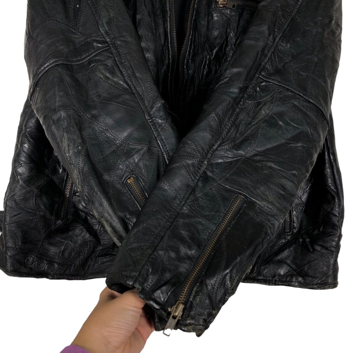Japanese Brand 🔥Vintage Biker Genuine Leather Jacket Progress Uomo Japan Size US L / EU 52-54 / 3 - 13 Thumbnail