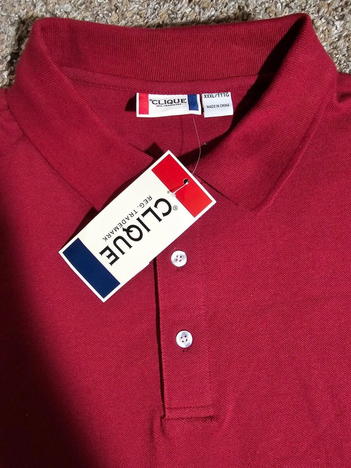 Clique clique polo shirt NWT 3xl XXXL Red Size US XXL / EU 58 / 5 - 2 Thumbnail